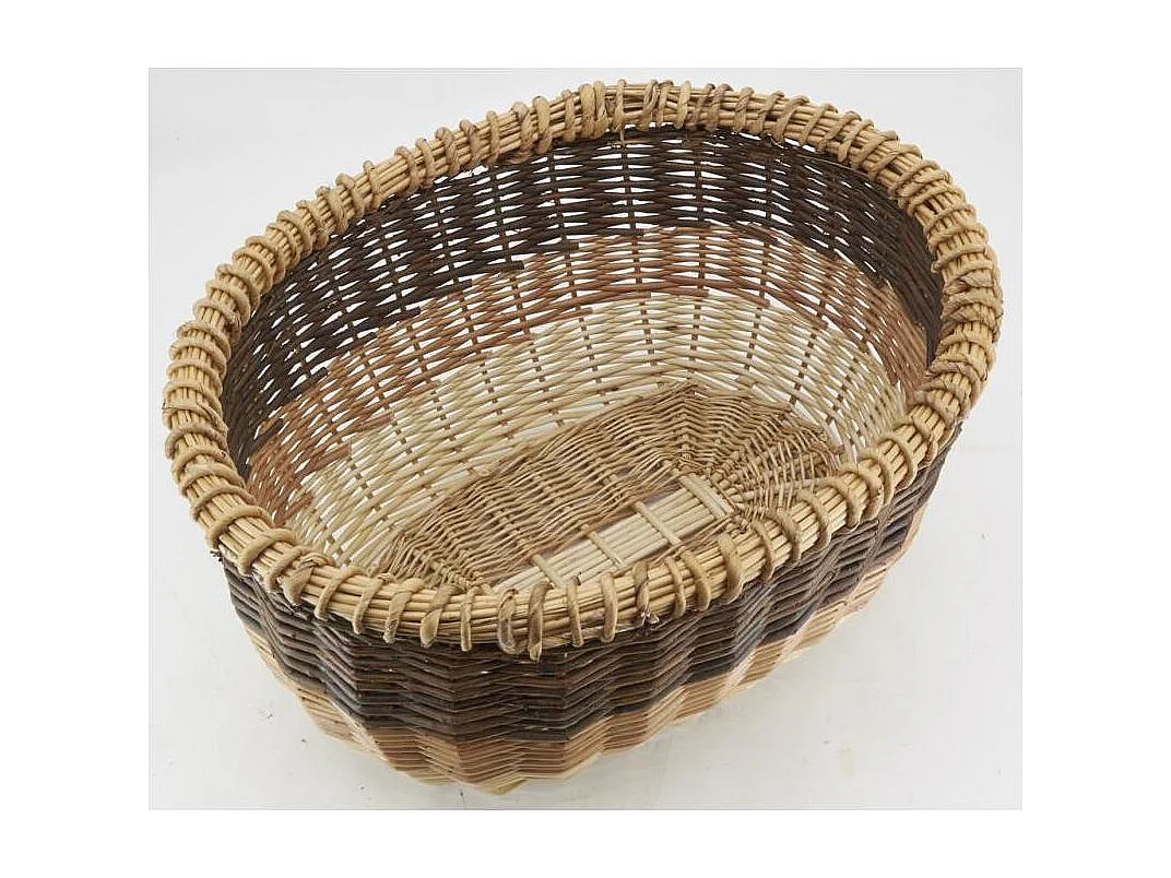 Corbeilles ovales en osier 3 tons (lot de 2)