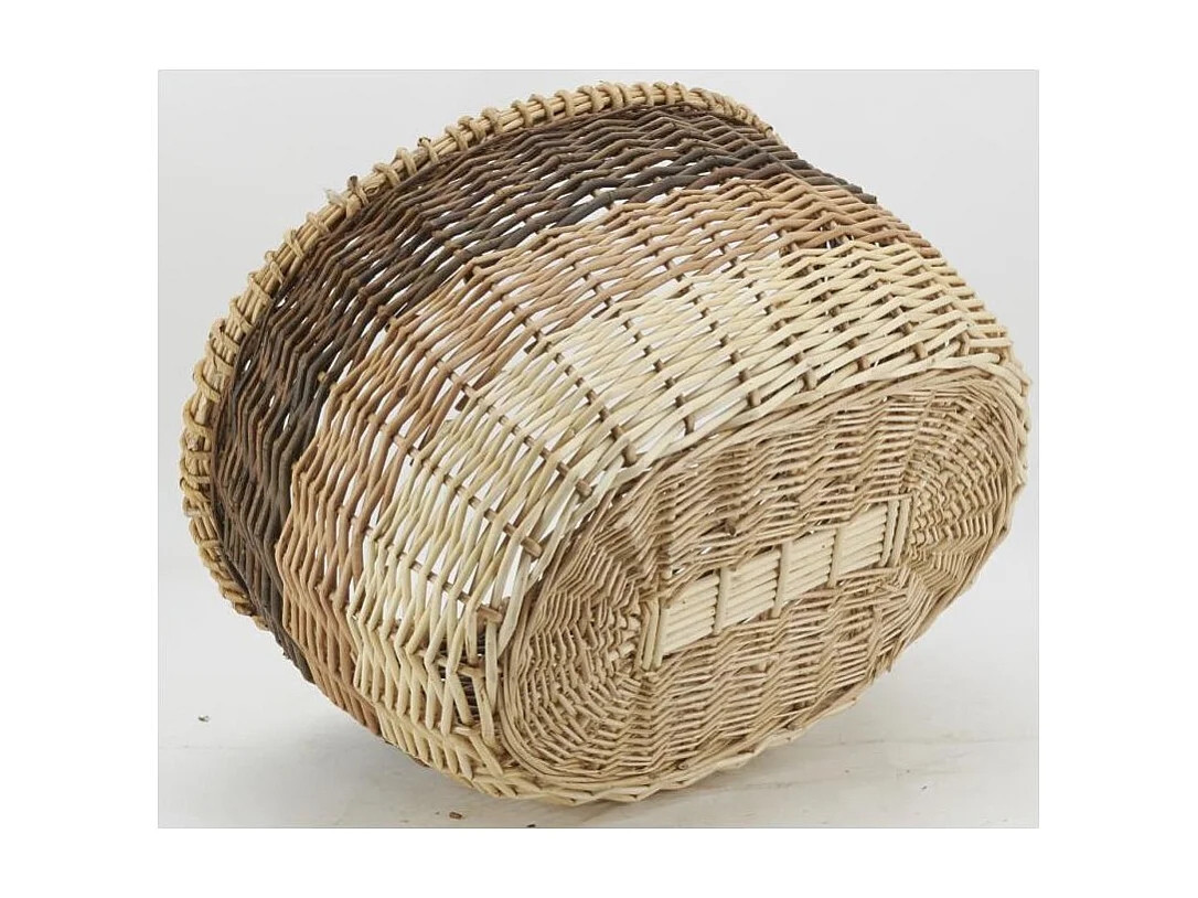 Corbeilles ovales en osier 3 tons (lot de 2)