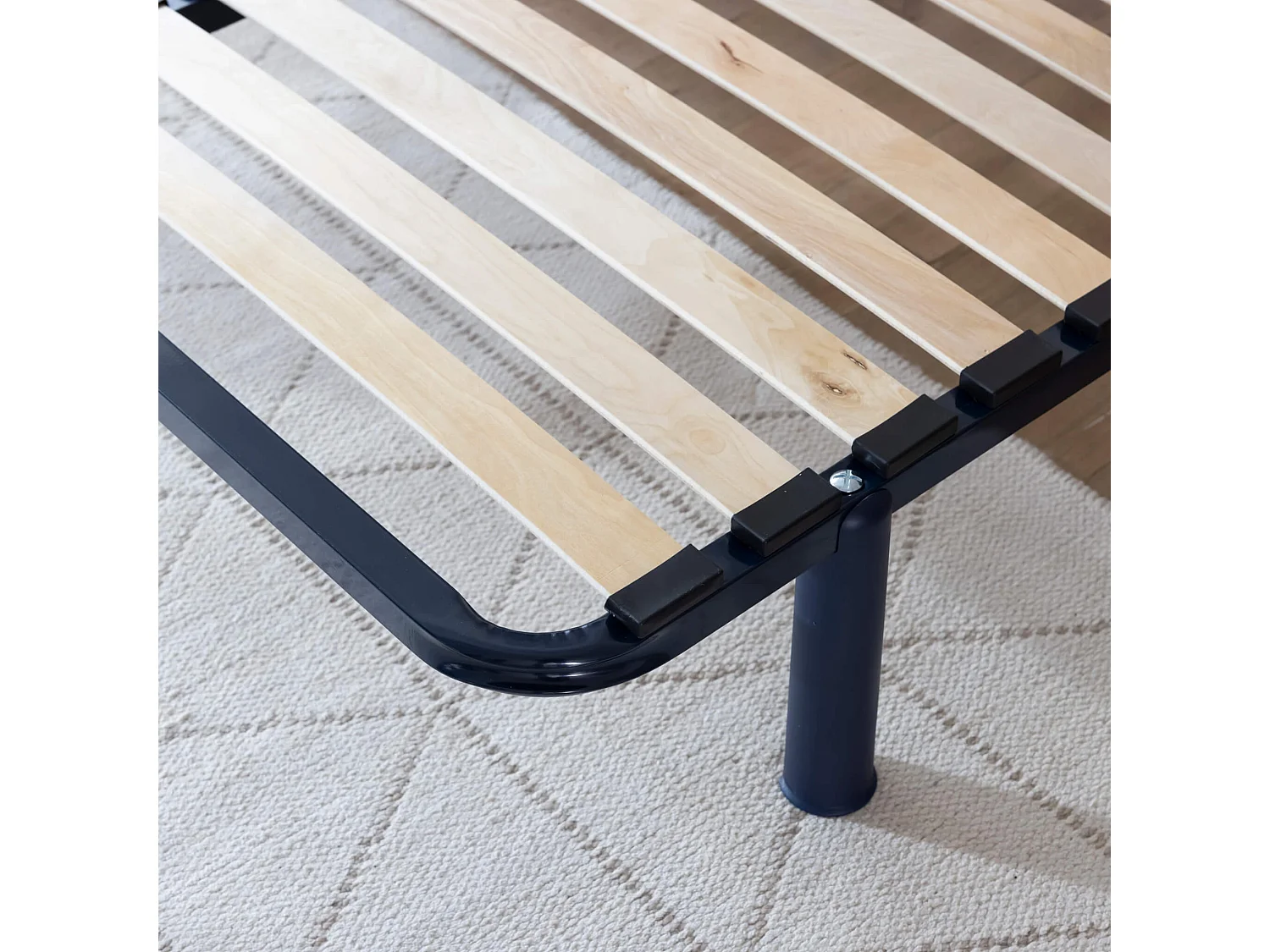 Cadre à lattes en métal hauteur 4 cm CONFORT 130x190