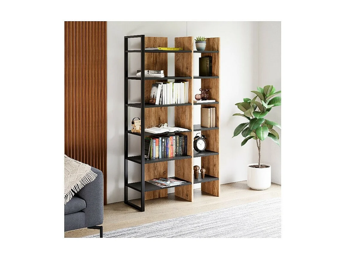 Bibliothèque Dafne, Chêne, 94x34x160 cm, EPIKASA