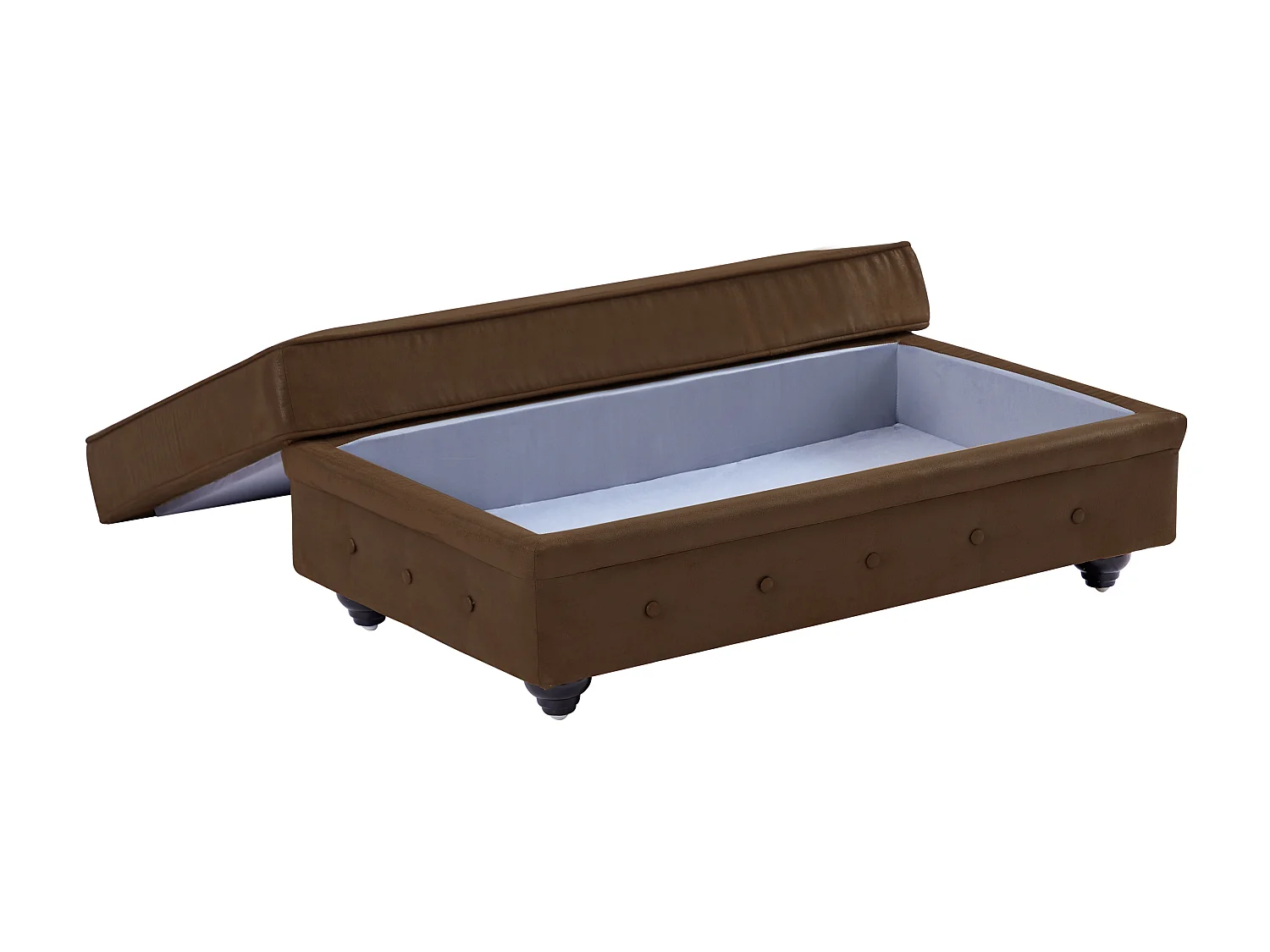 Wohnlandschaft & Hocker - Mikrofaser - Vintage-Leder-Optik - CHESTERFIELD