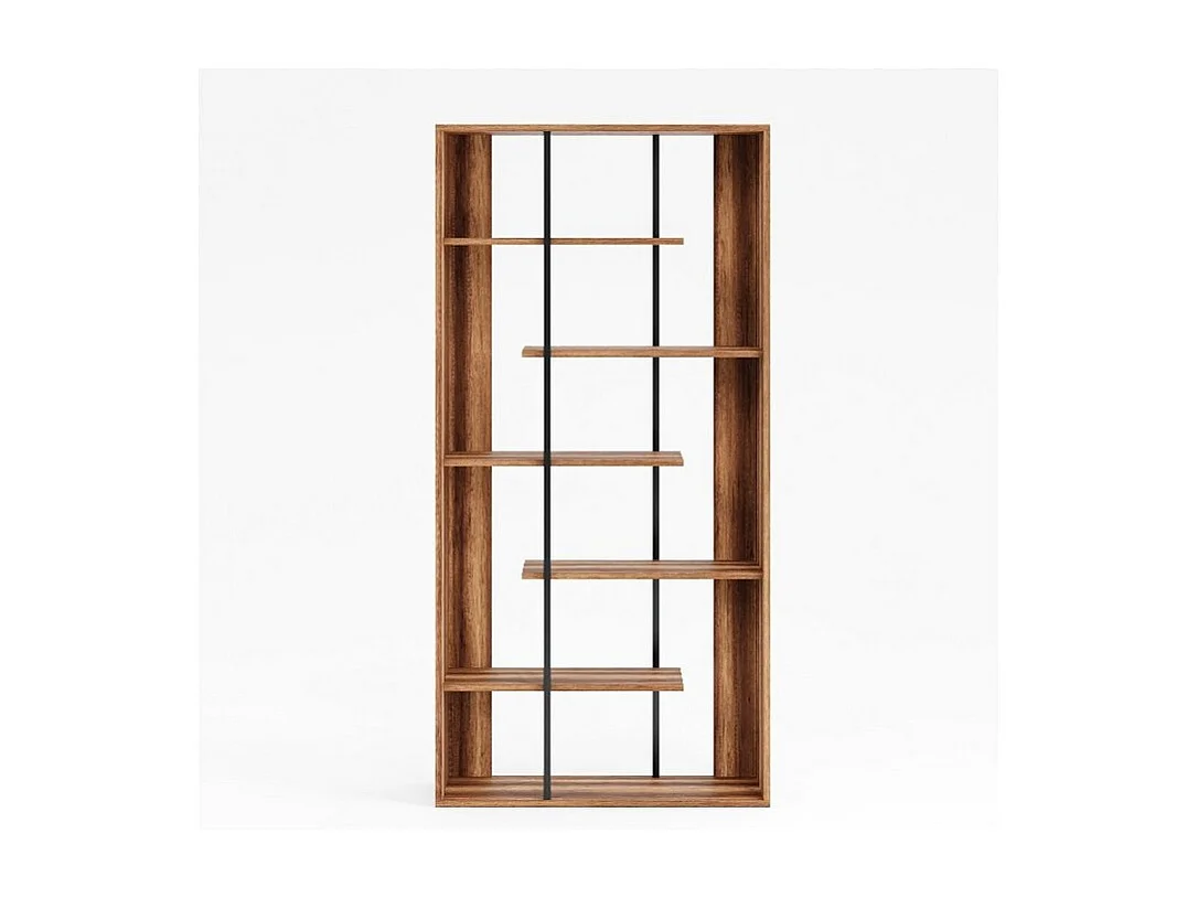 Regał Labirynt, Orzech, 90x30x183 cm, EPIKASA