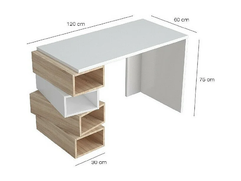 Bureau Laura - Sonoma - 120x60x75 cm - EPIKASA