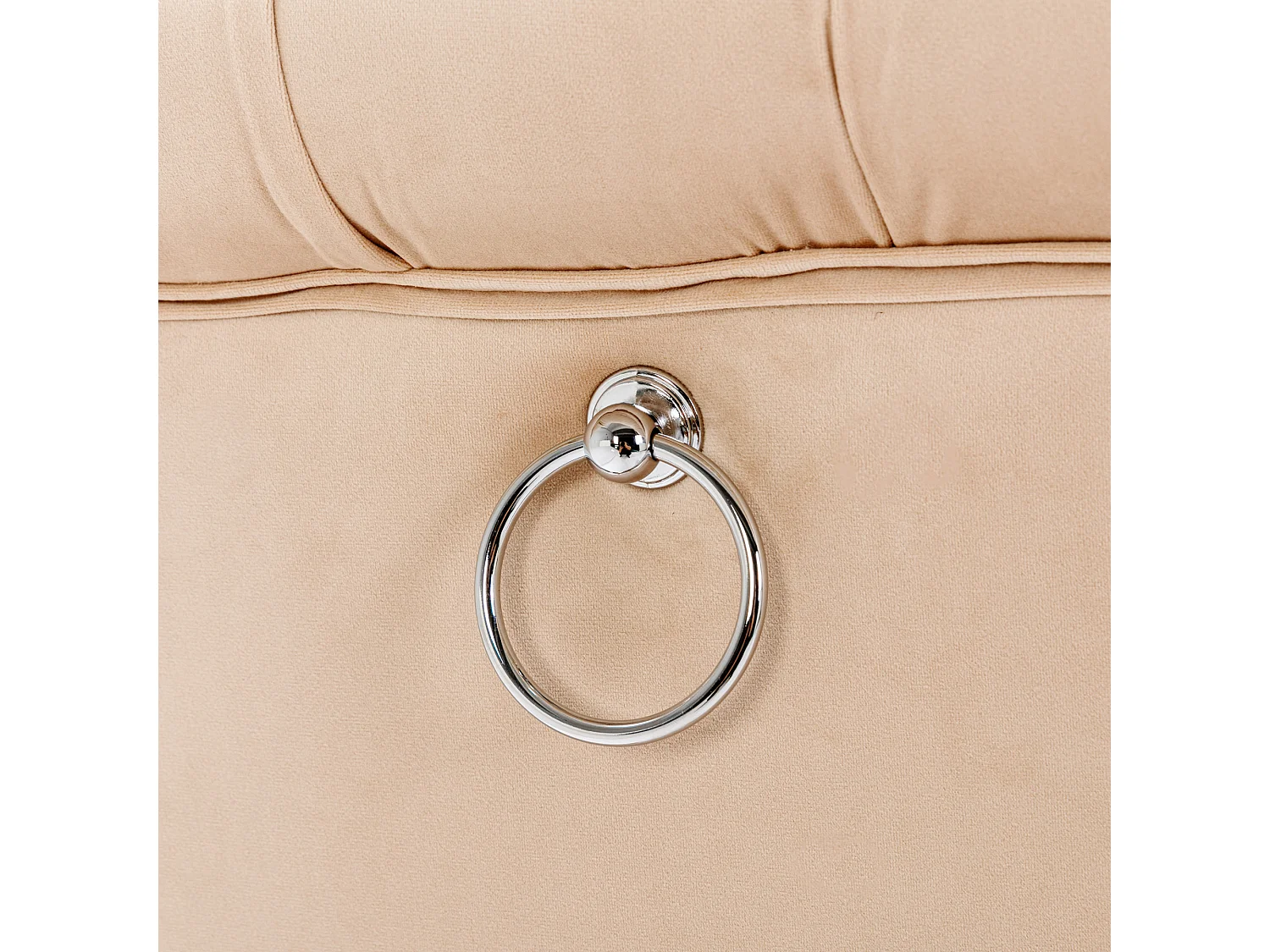 Set di 2 sedie - velluto - gambe in rovere - beige