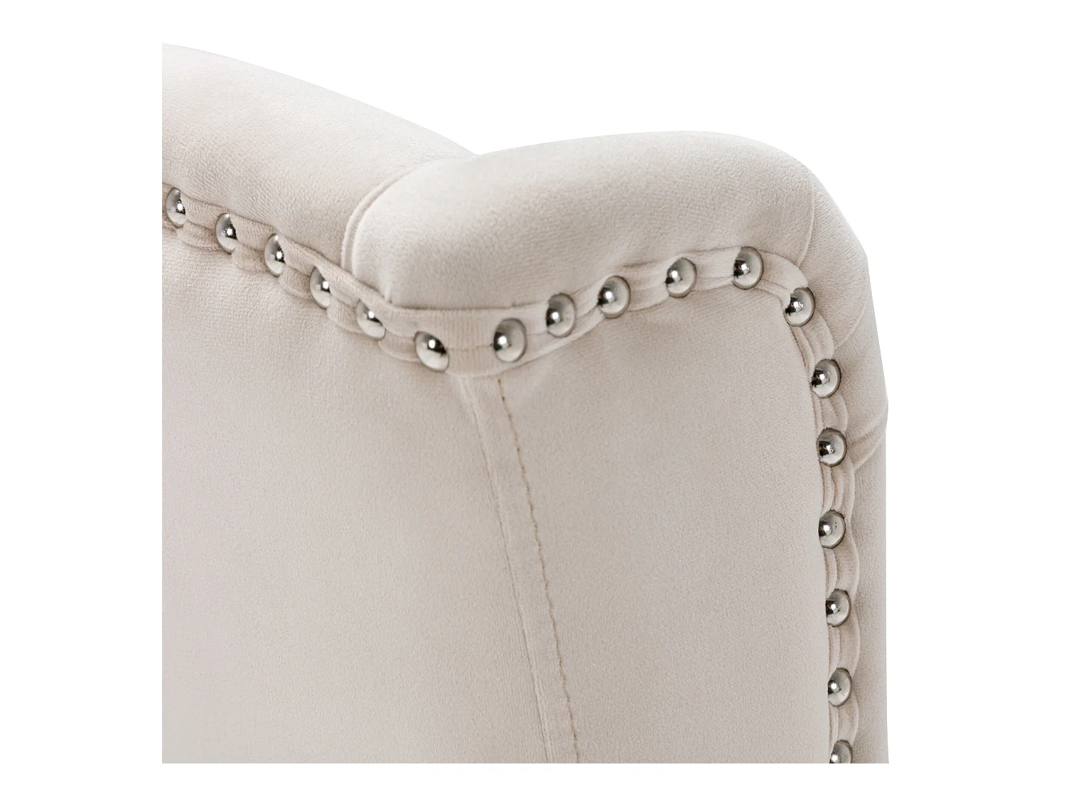 Lot de 2 chaises en velours avec pieds en chêne - beige