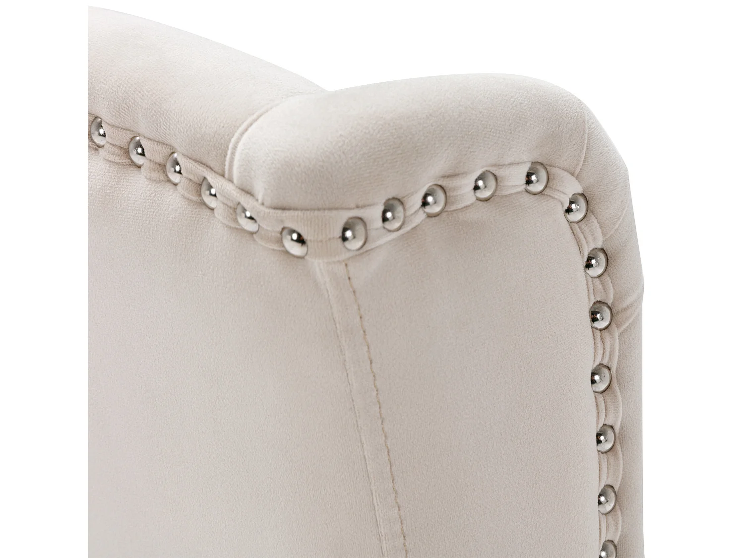 Lot de 2 chaises en velours avec pieds en chêne - beige