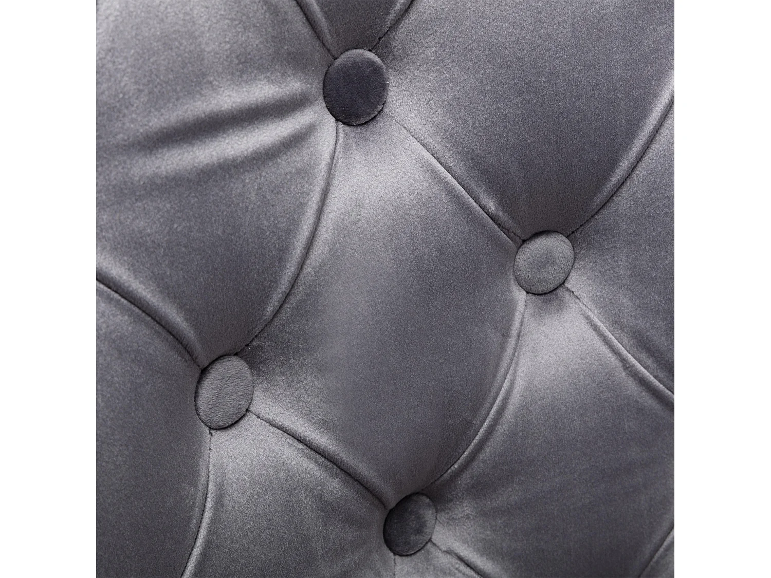 Lot de 2 chaises - velours - pieds en bois massif - gris