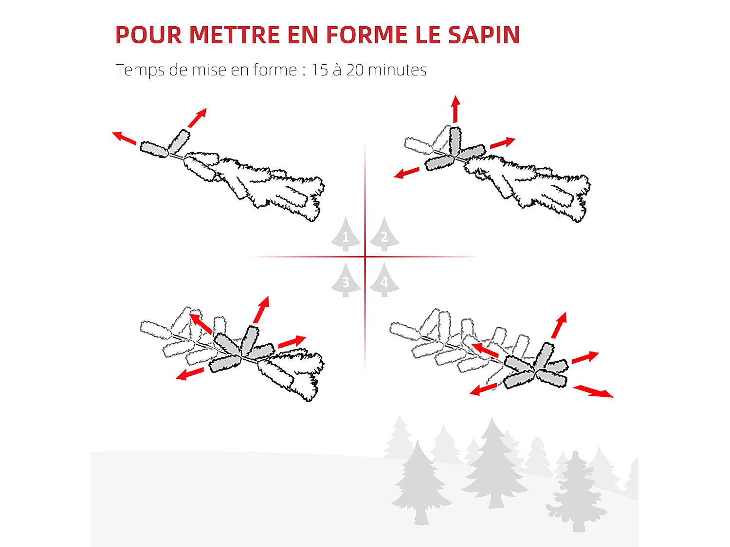 Sapin de Noël artificiel aspect enneigé Ø 75 x 150H cm 416 branches épines imitation Nordmann grand réalisme