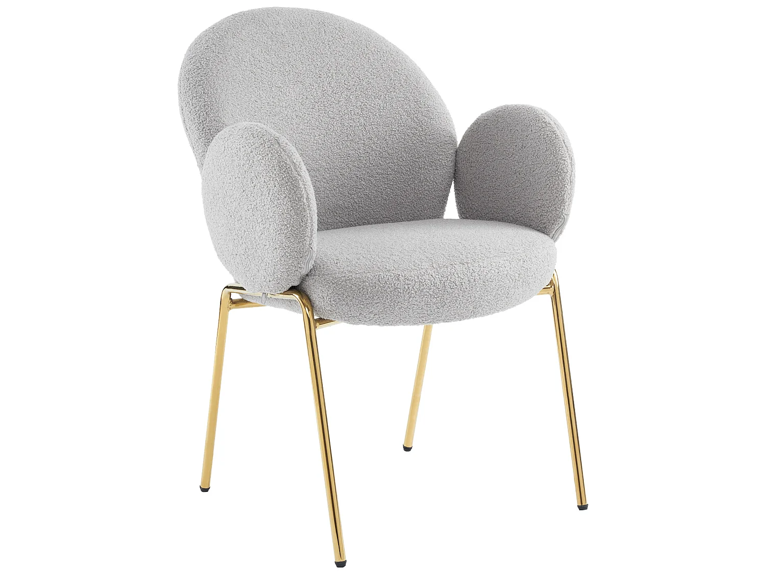 Eetkamerstoel in grijze badstof