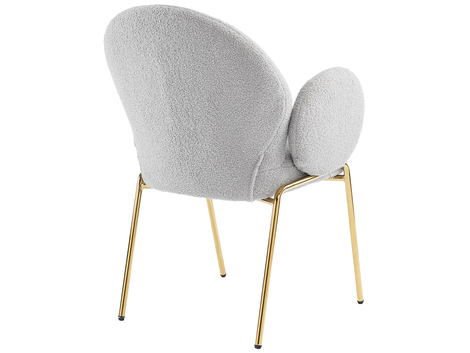 Esszimmerstuhl aus grauem Frotteestoff