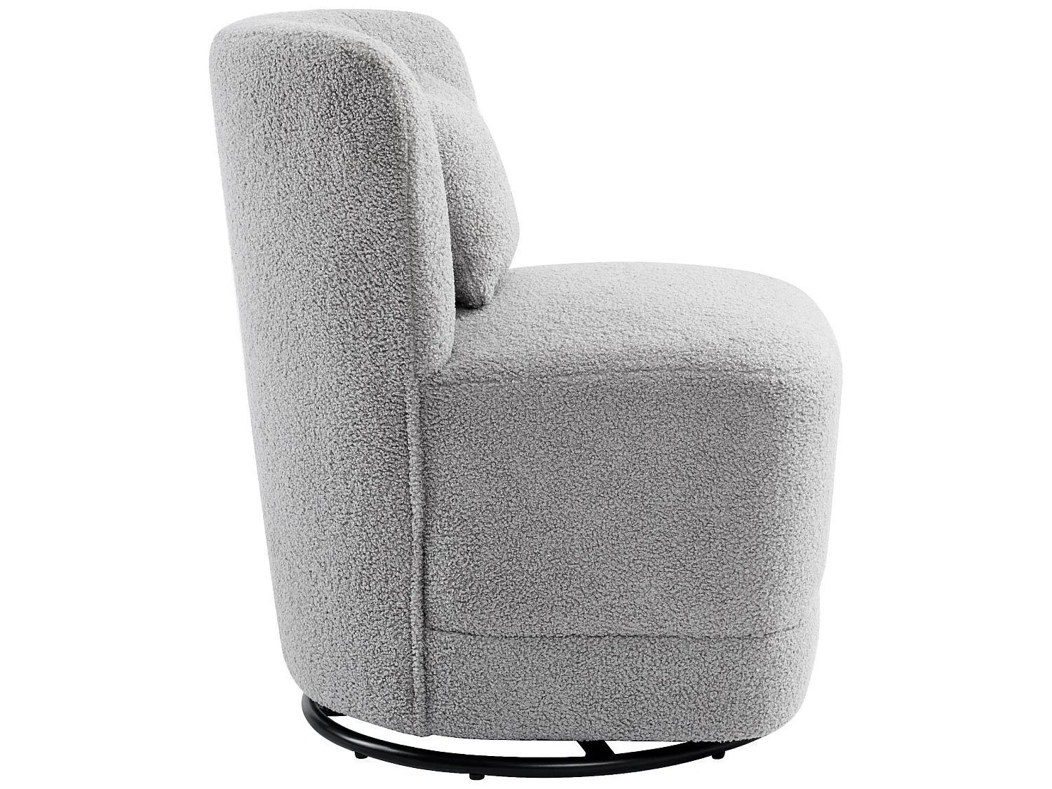 360° draaistoel in GRIJZE badstof met kussen