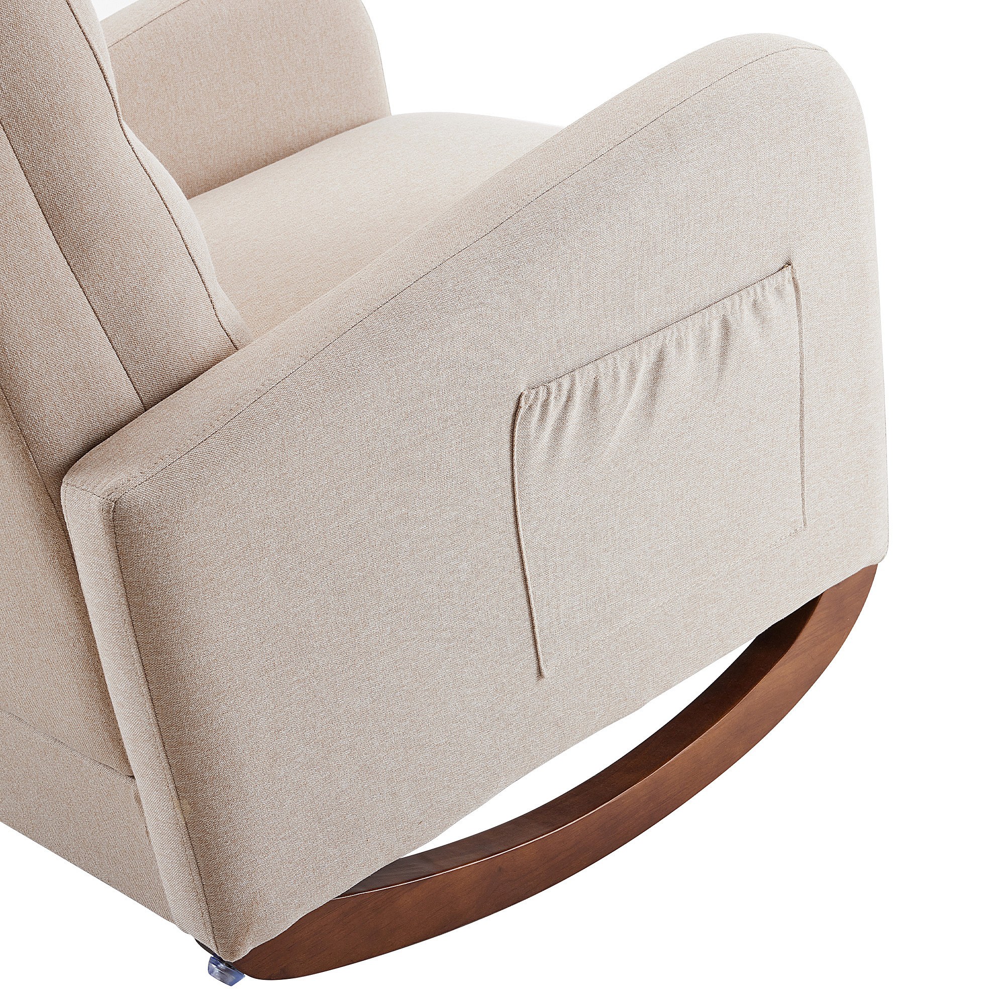 Fauteuil à Bascule Avec Poche Latérale, Appui-tête Et Repose-pieds - 85