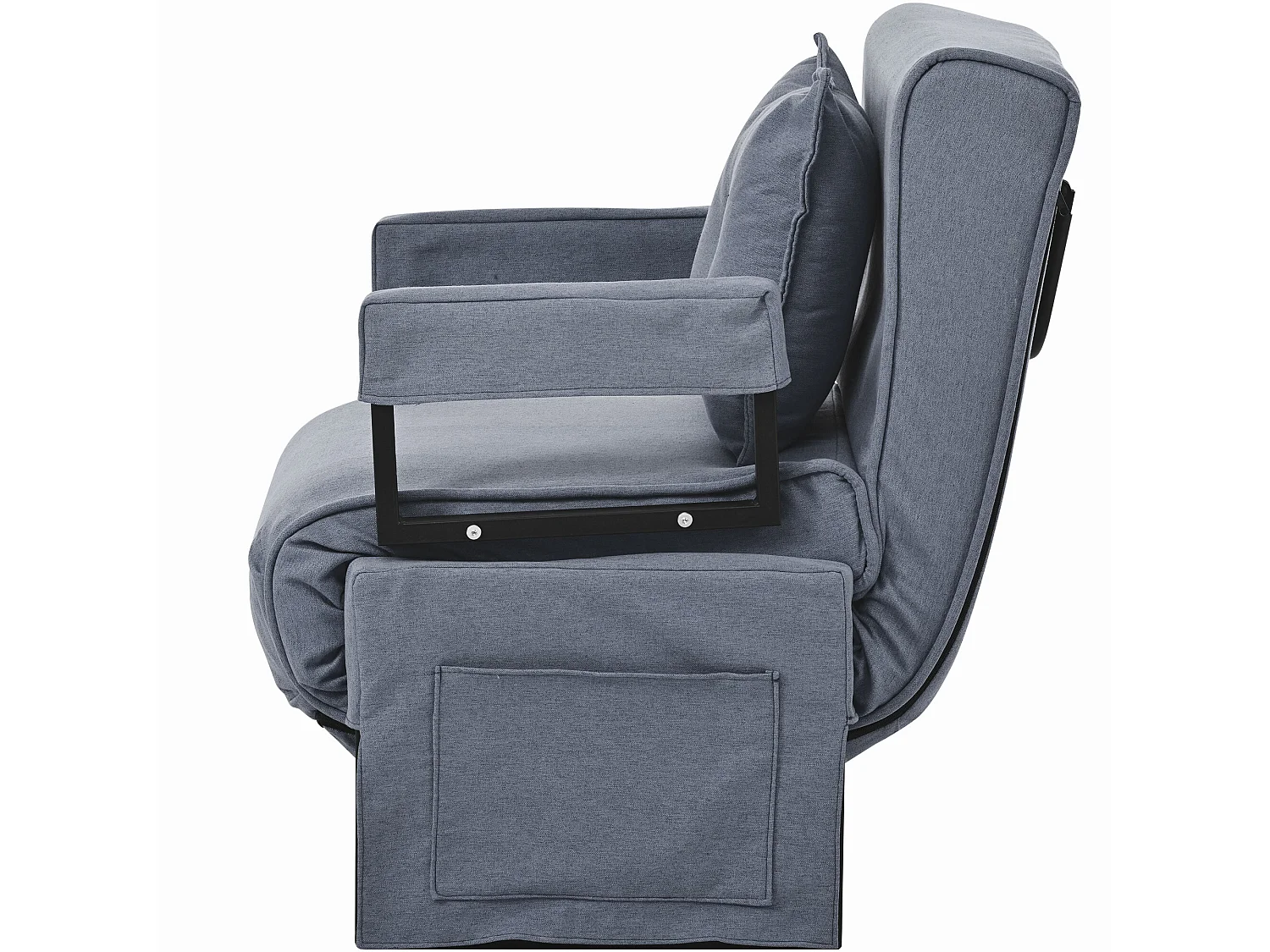 Poltrona conversível 3 em 1 em tecido - cinza