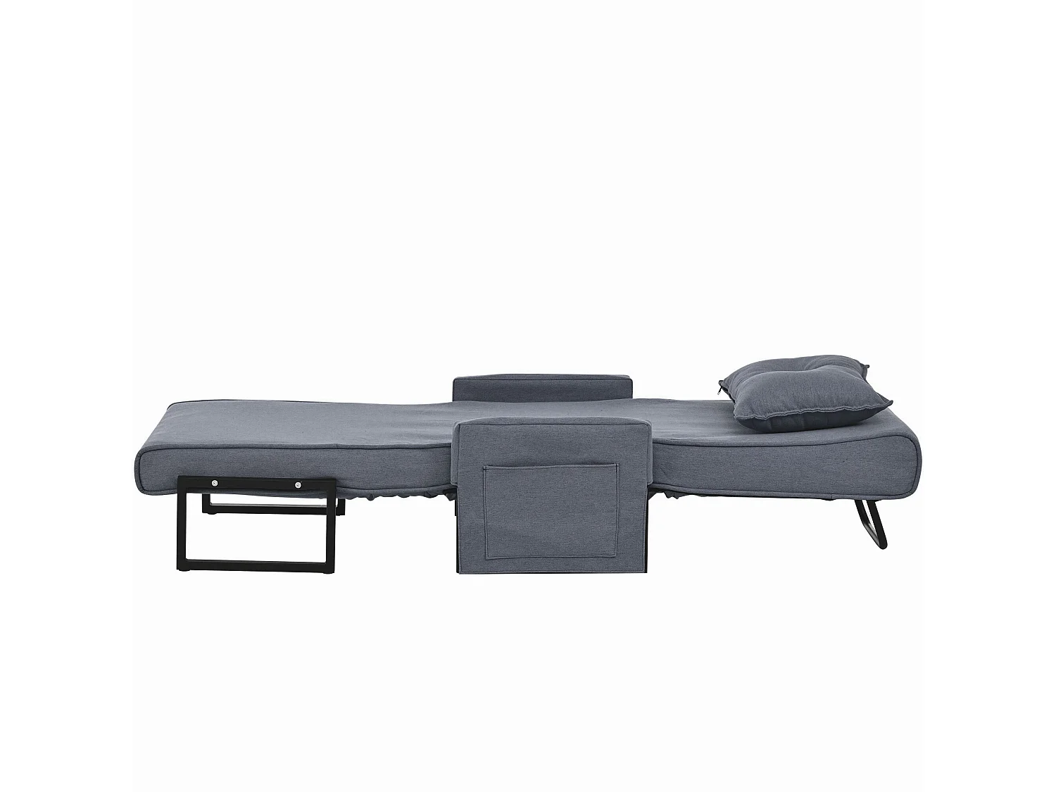 Poltrona conversível 3 em 1 em tecido - cinza