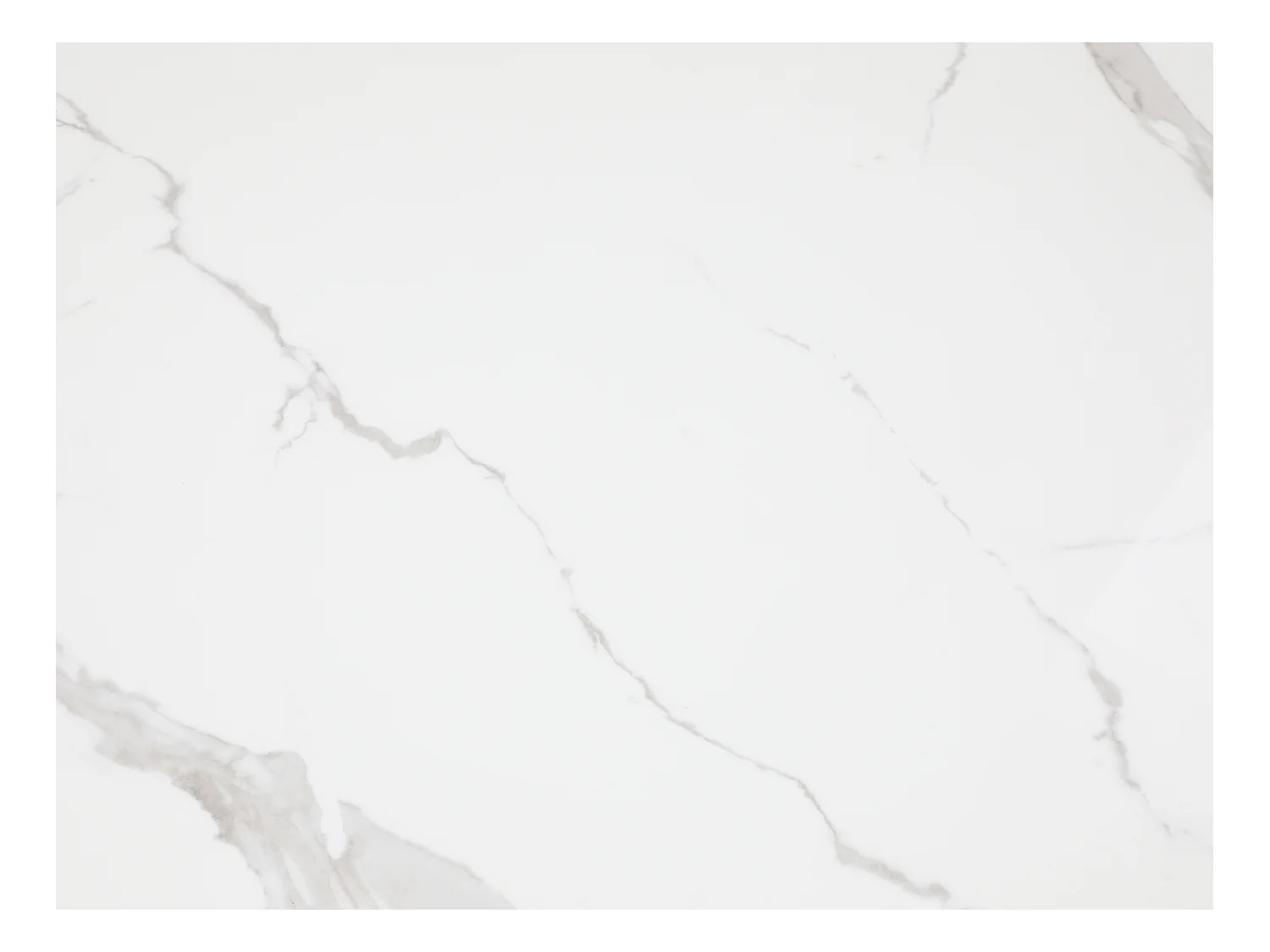 Verlengbare eettafel 8 tot 12 plaatsen van keramiek, gehard glas en metaal - Wit marmereffect en antraciet - COREMA van Maison Céphy