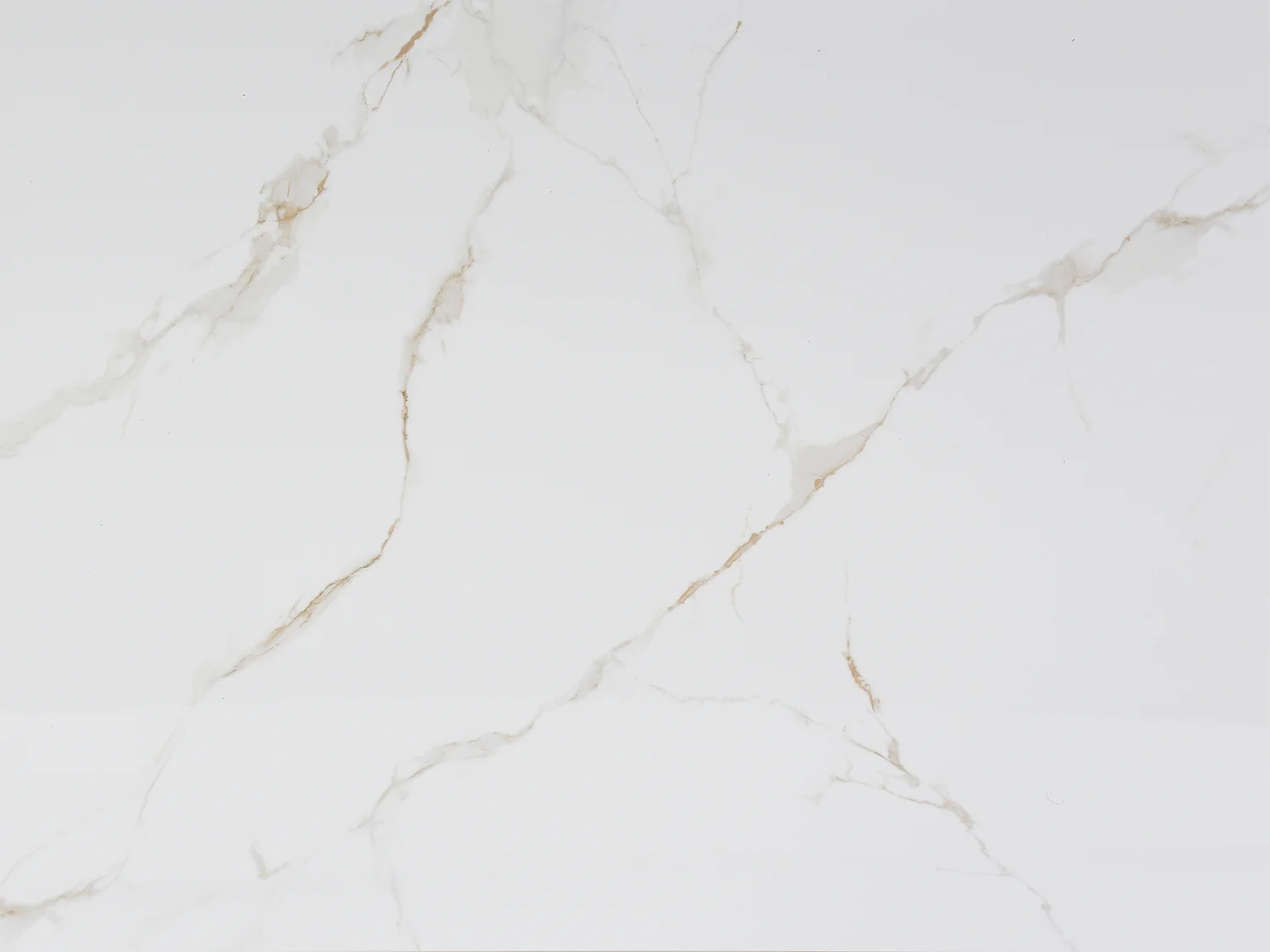 Table à manger extensible 6 à 10 personnes en céramique, verre trempé et métal - Effet marbre blanc et Doré - XERENA de Maison Céphy