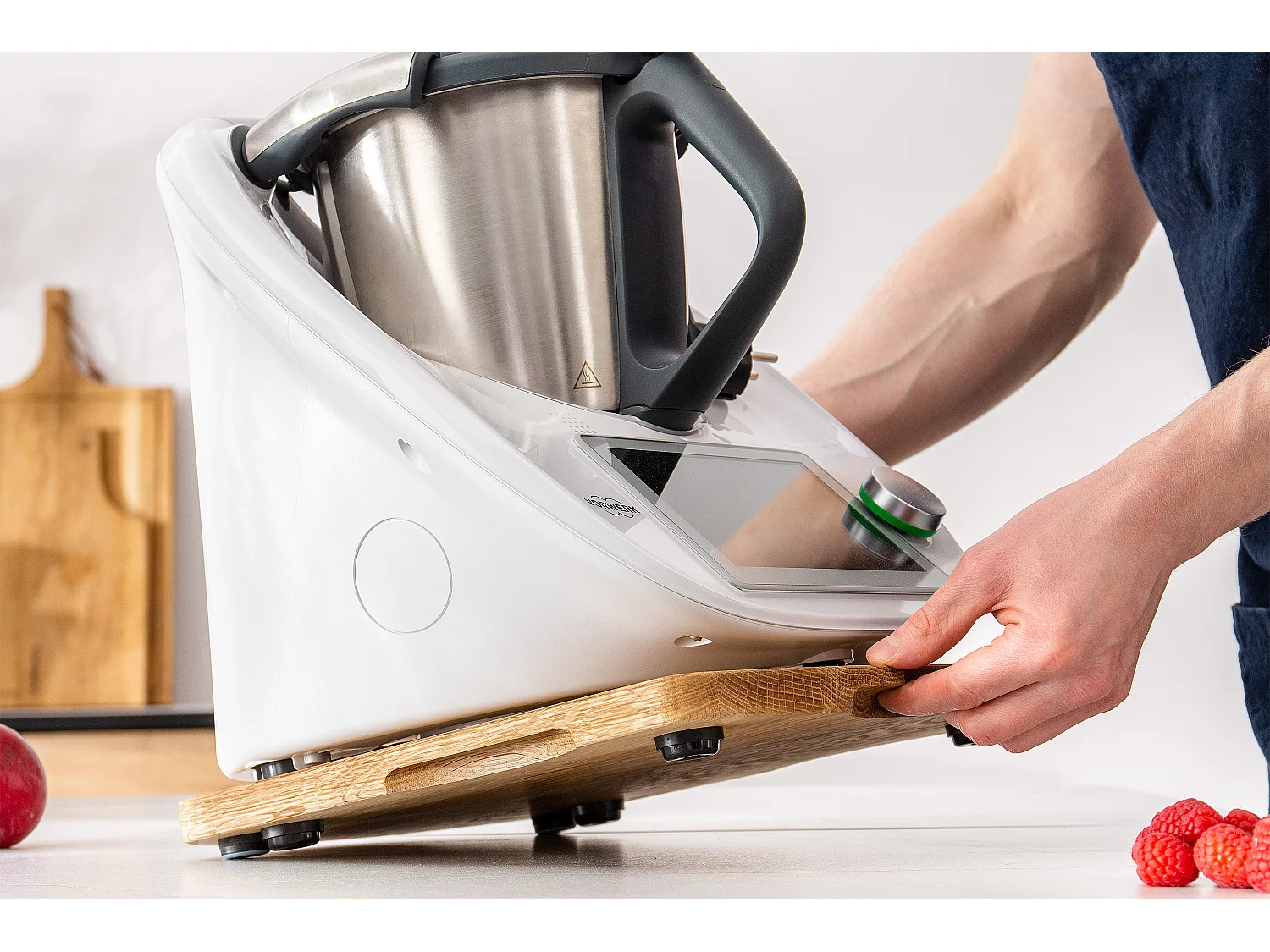 Gleitbrett - Zubehör für Thermomix TM31, TM5 und TM6 - Eiche Dekor - COQUERE