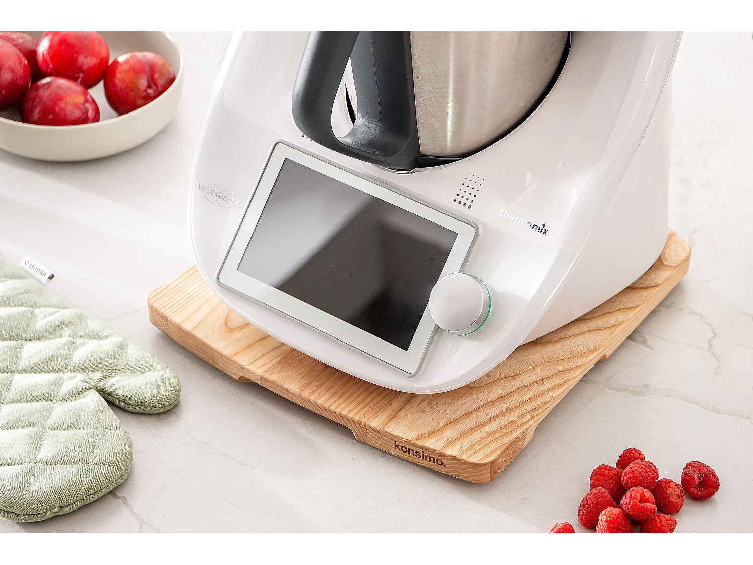 Gleitbrett - Zubehör für Thermomix TM31, TM5 und TM6 - Esche Dekor - COQUERE