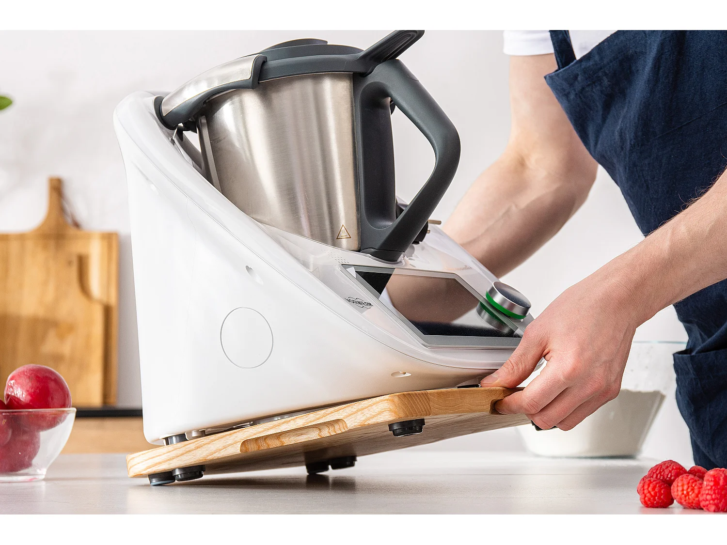 Gleitbrett - Zubehör für Thermomix TM31, TM5 und TM6 - Esche Dekor - COQUERE