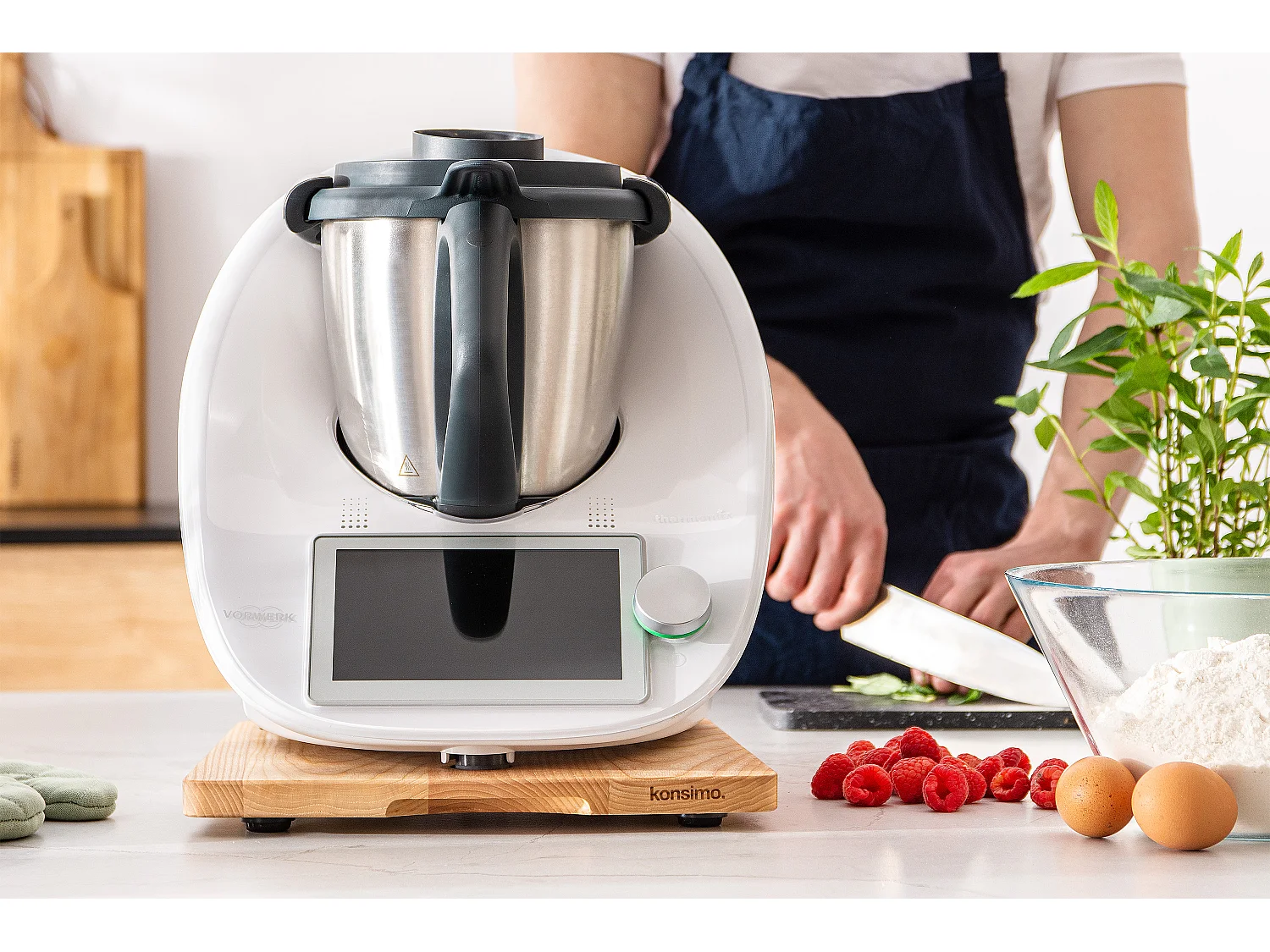 Gleitbrett - Zubehör für Thermomix TM31, TM5 und TM6 - Esche Dekor - COQUERE