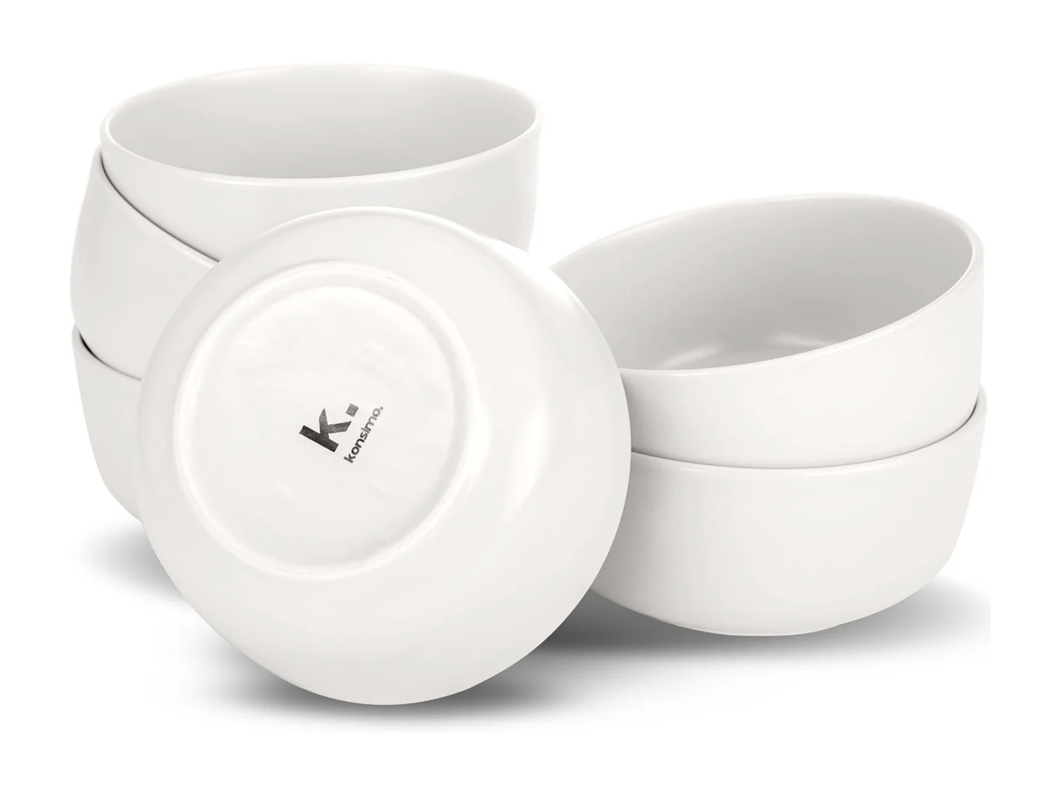 Schüssel-Set 6 Personen 6-tlg - Weiß - VICTO