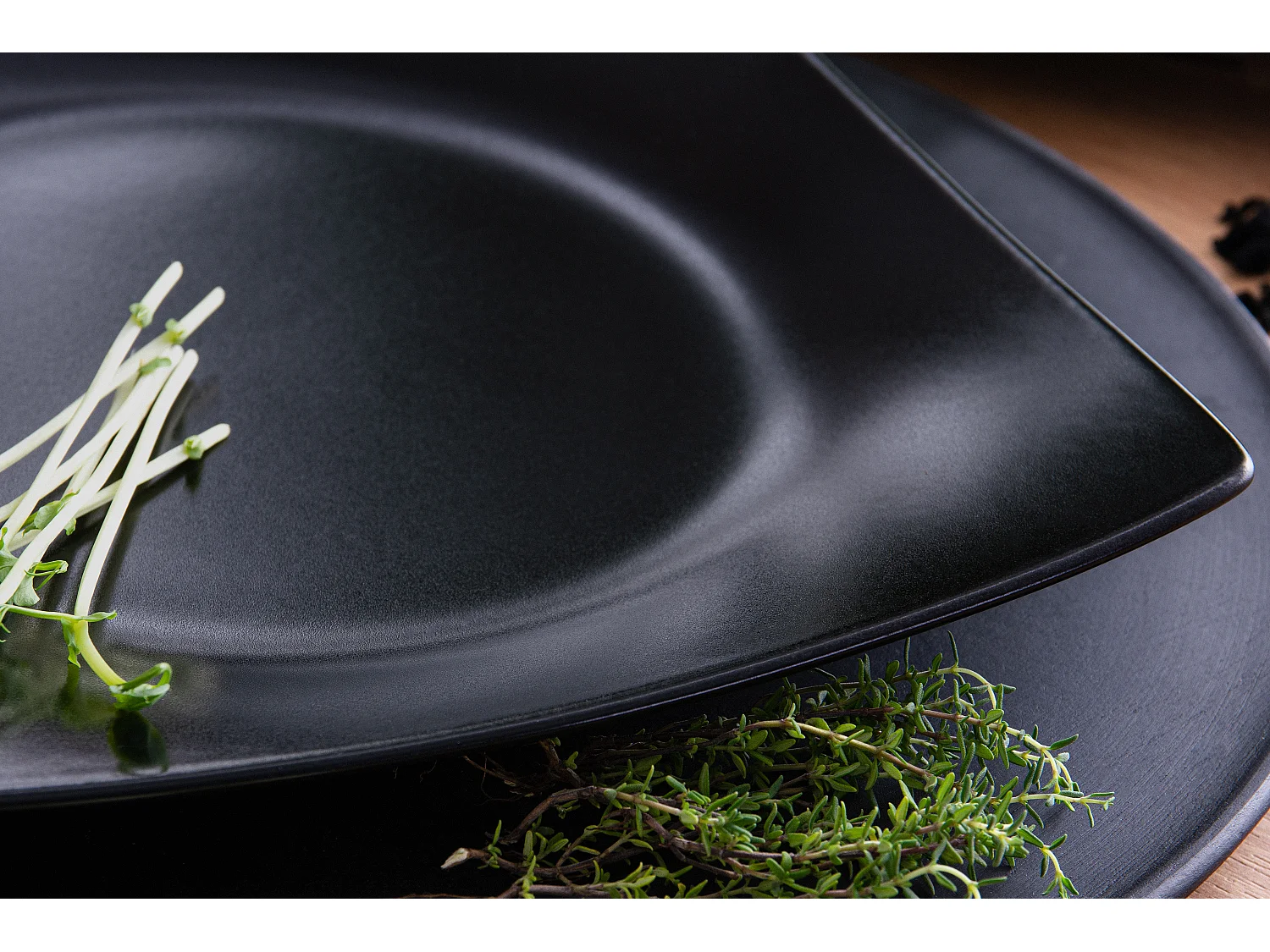 Tafelservice für 6 Personen (18el) Mikrowellengeeignet - Keramik - Schwarz - EPIRI