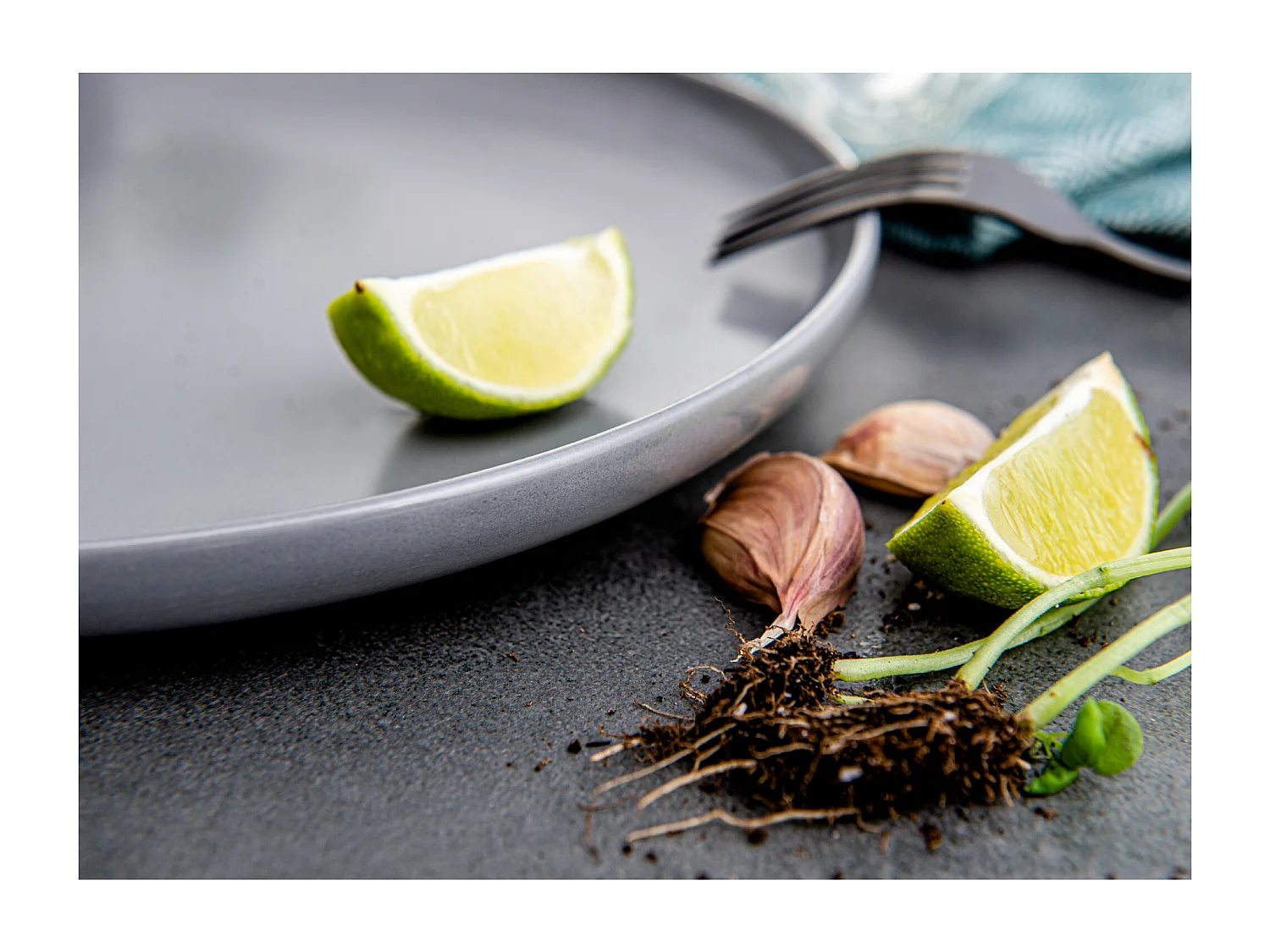 Tafelservice und Schüssel 18-tlg - Grau - VICTO