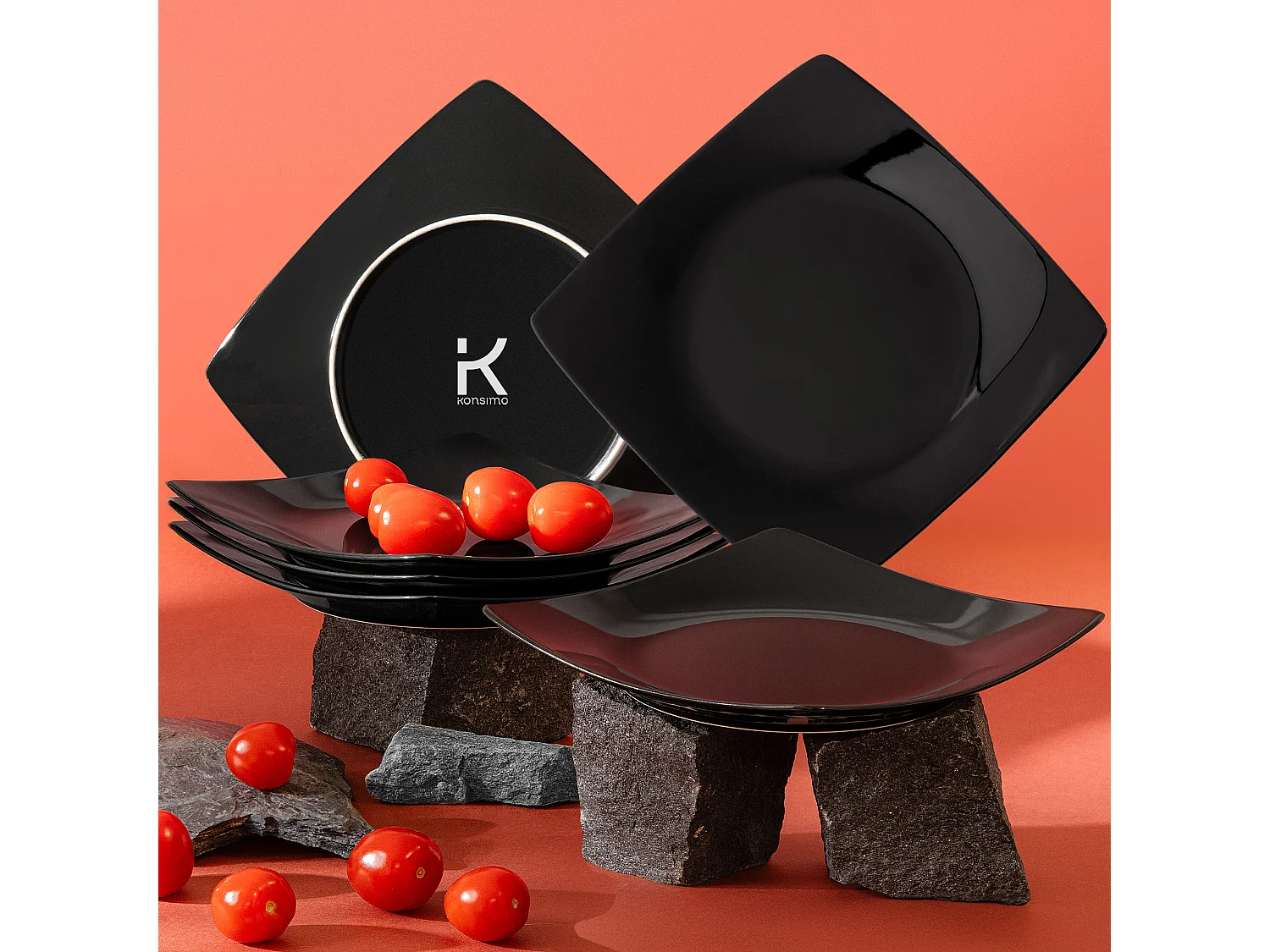 Teller-Set Dessertteller 6-tlg 6 Pers. - Schwarz - EPIRI