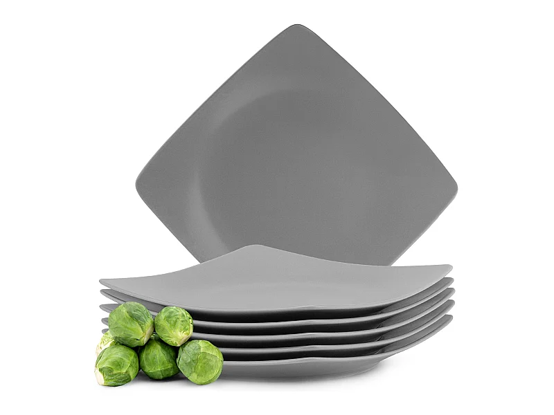 Teller-Set Dessertteller 6-tlg 6 Pers. - Grau - EPIRI