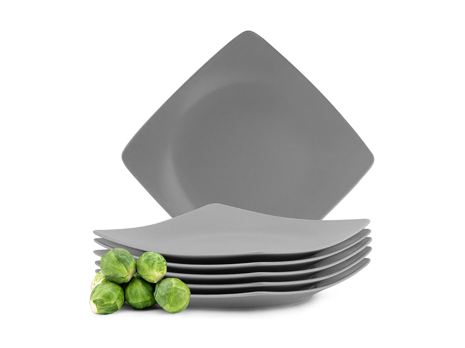 Teller-Set Dessertteller 6-tlg 6 Pers. - Grau - EPIRI
