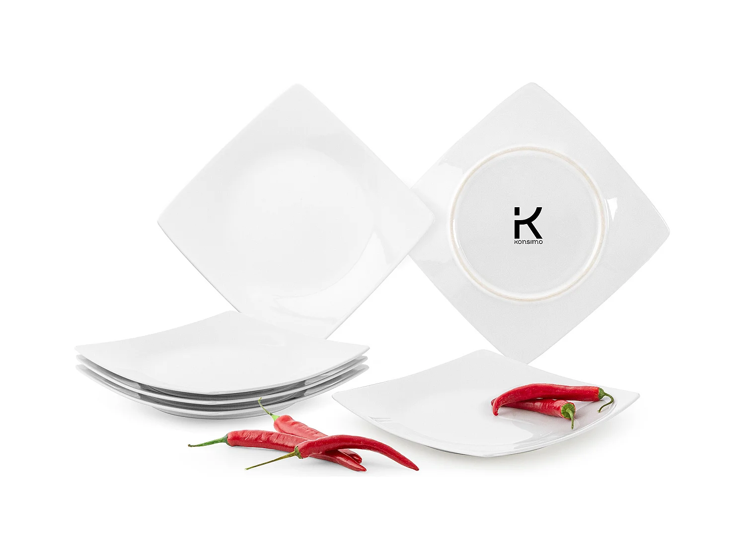 Teller-Set Dessertteller 6-tlg 6 Pers. - Weiß - EPIRI
