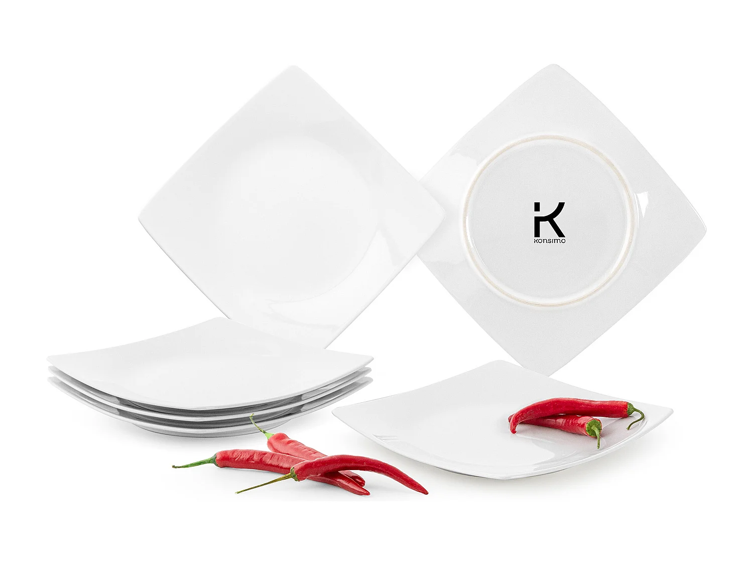 Teller-Set Dessertteller 6-tlg 6 Pers. - Weiß - EPIRI