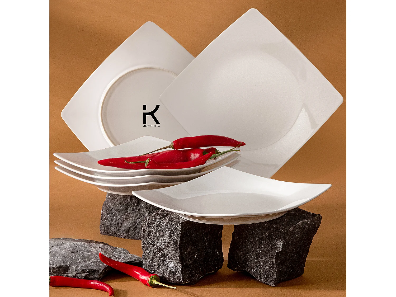 Teller-Set Dessertteller 6-tlg 6 Pers. - Weiß - EPIRI