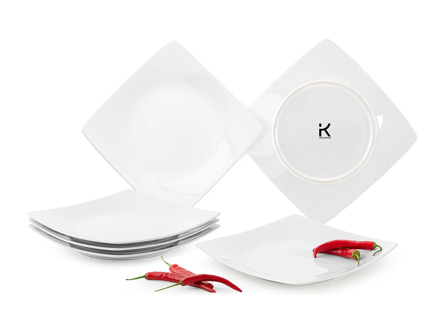 Teller-Set Speiseteller 6-tlg 6 Pers. - Weiß - EPIRI