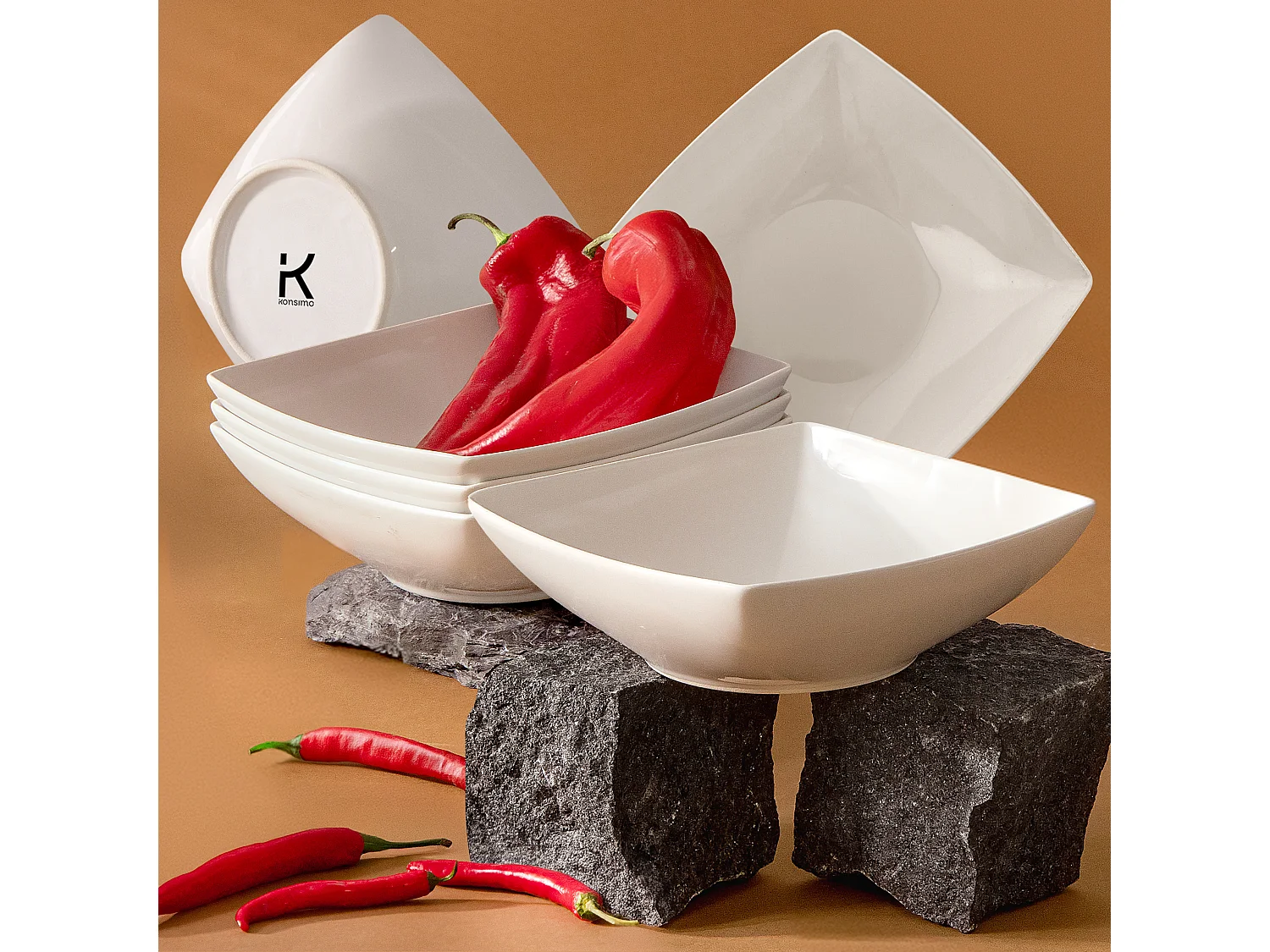 Teller-Set Suppenteller 6-tlg 6 Personen - Weiß - EPIRI