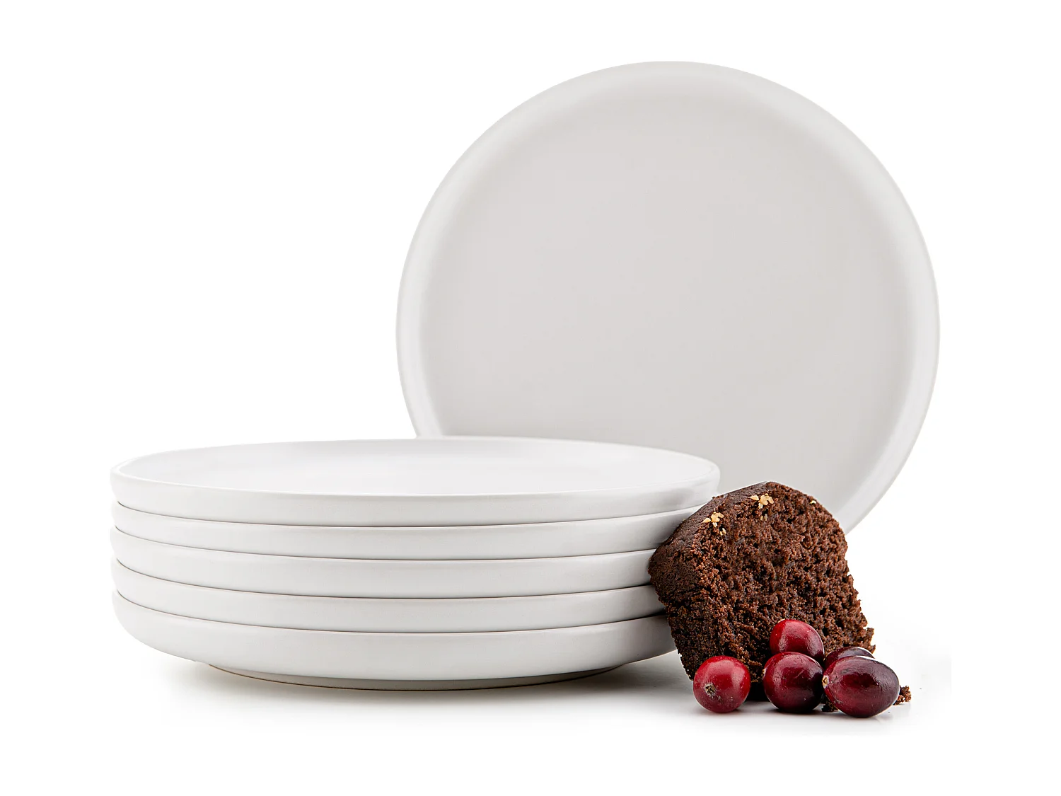 Teller-Set 6-tlg Dessertteller  - Weiß - VICTO