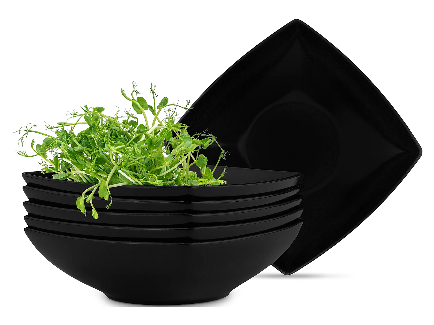 Teller-Set Suppenteller 6-tlg 6 Personen - Schwarz matt - EPIRI