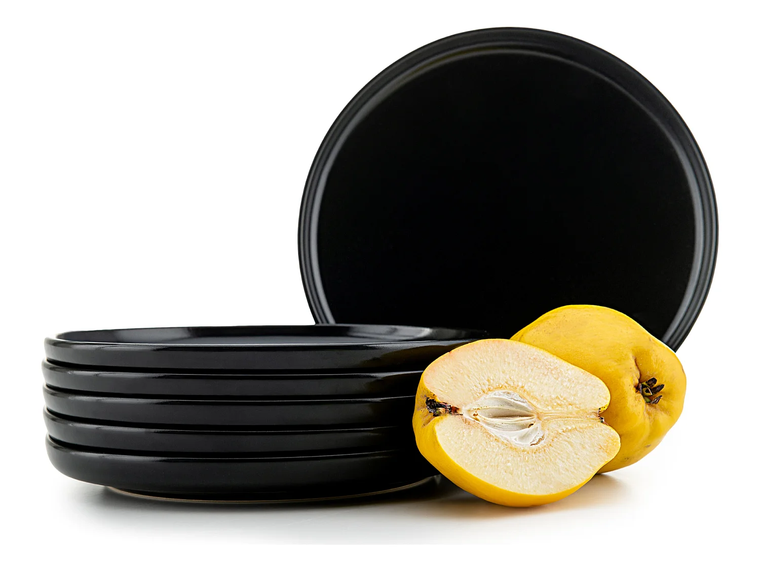 Teller-Set 6-tlg Dessertteller - Schwarz - VICTO
