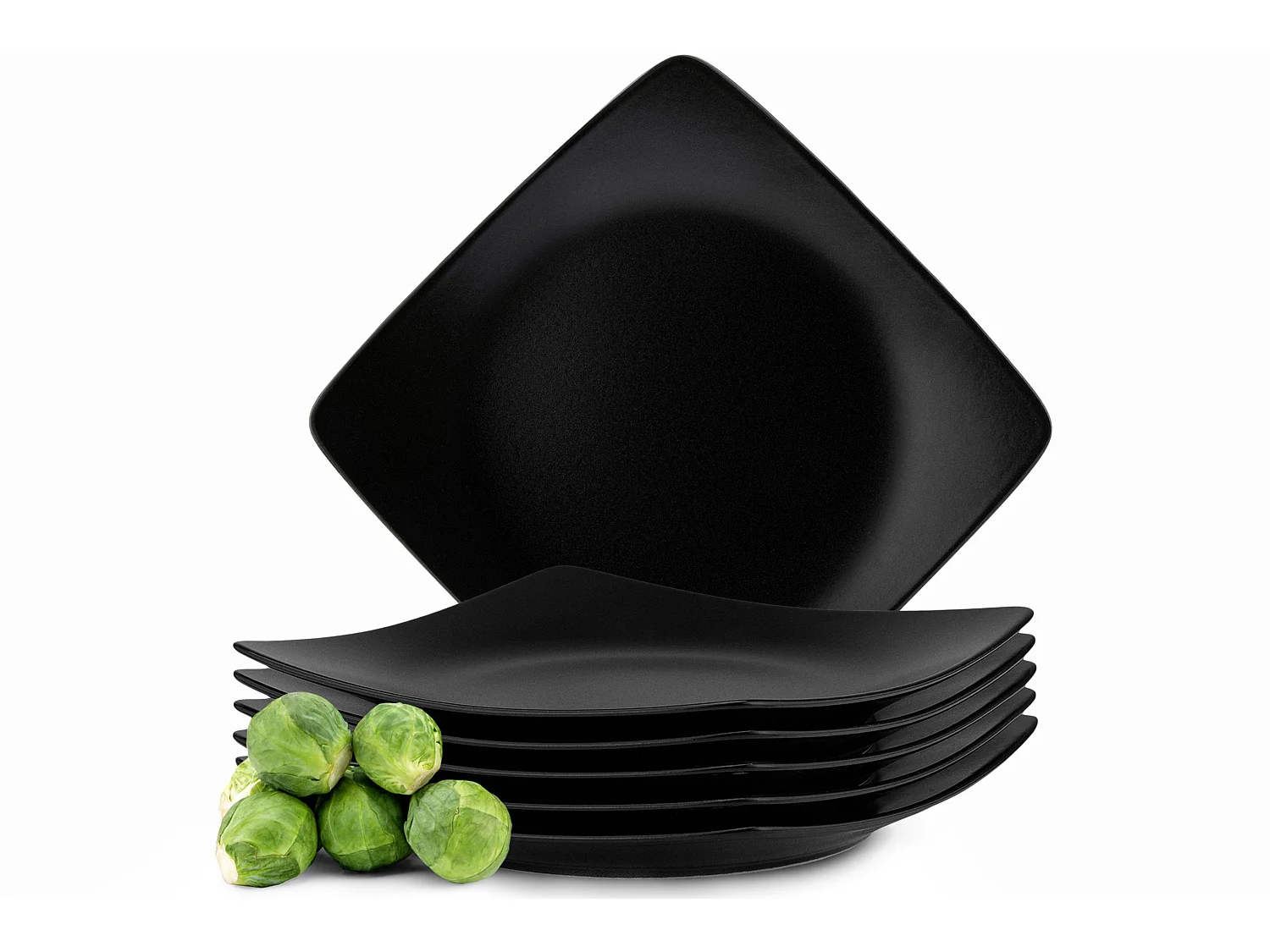 Teller-Set Dessertteller 6-tlg 6 Pers. - Schwarz matt - EPIRI