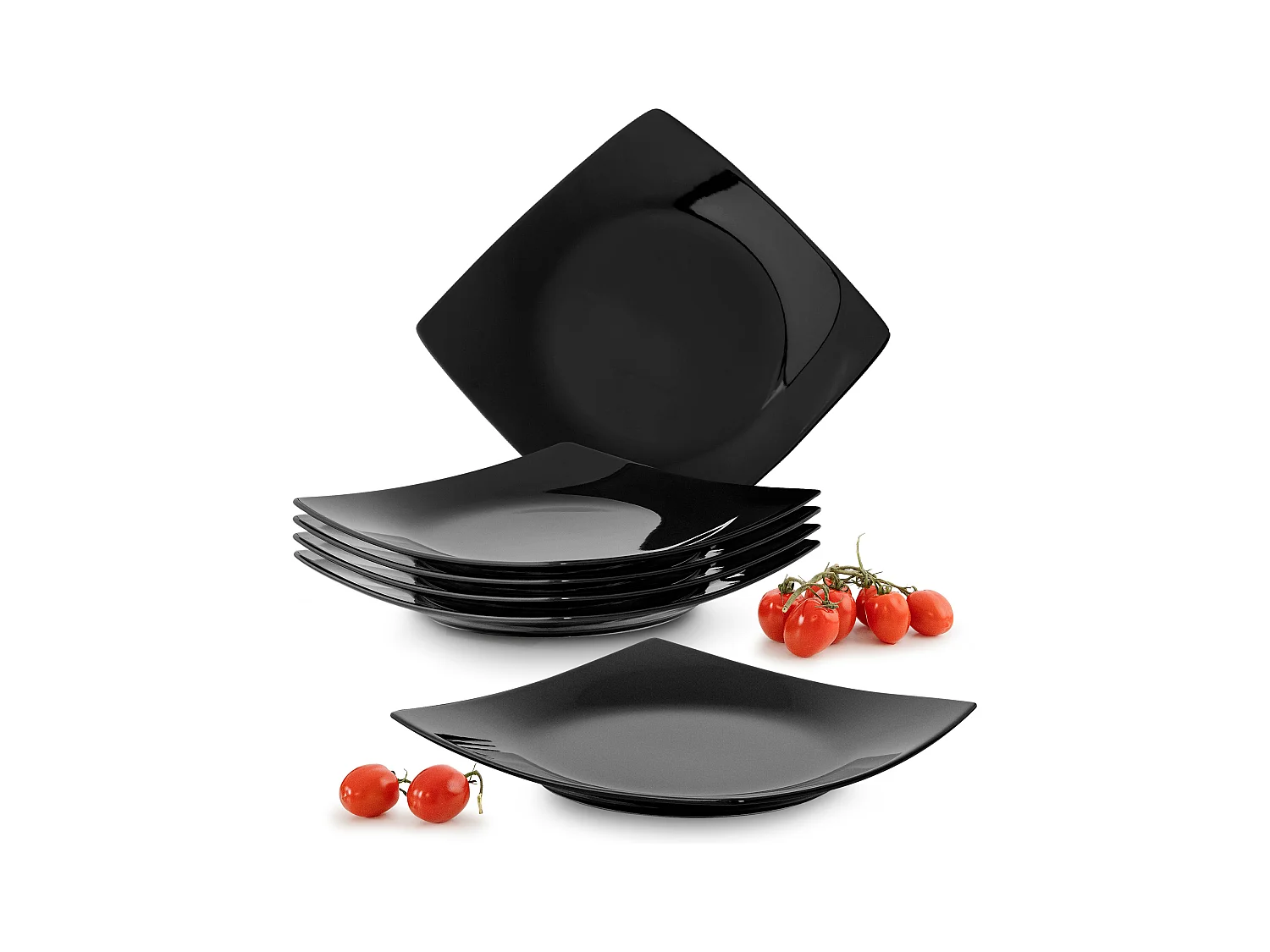 Teller-Set Speiseteller 6-tlg 6 Pers. - Schwarz - EPIRI