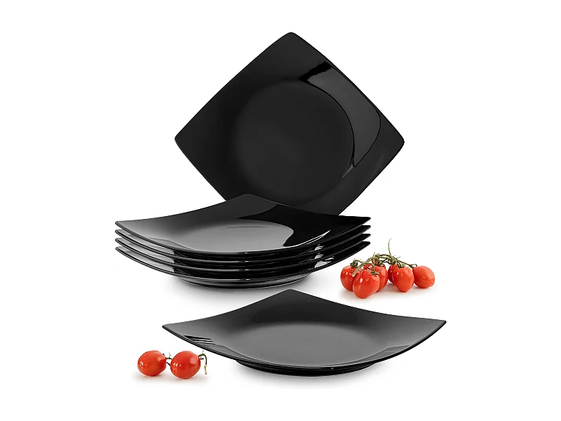 Teller-Set Speiseteller 6-tlg 6 Pers. - Schwarz - EPIRI