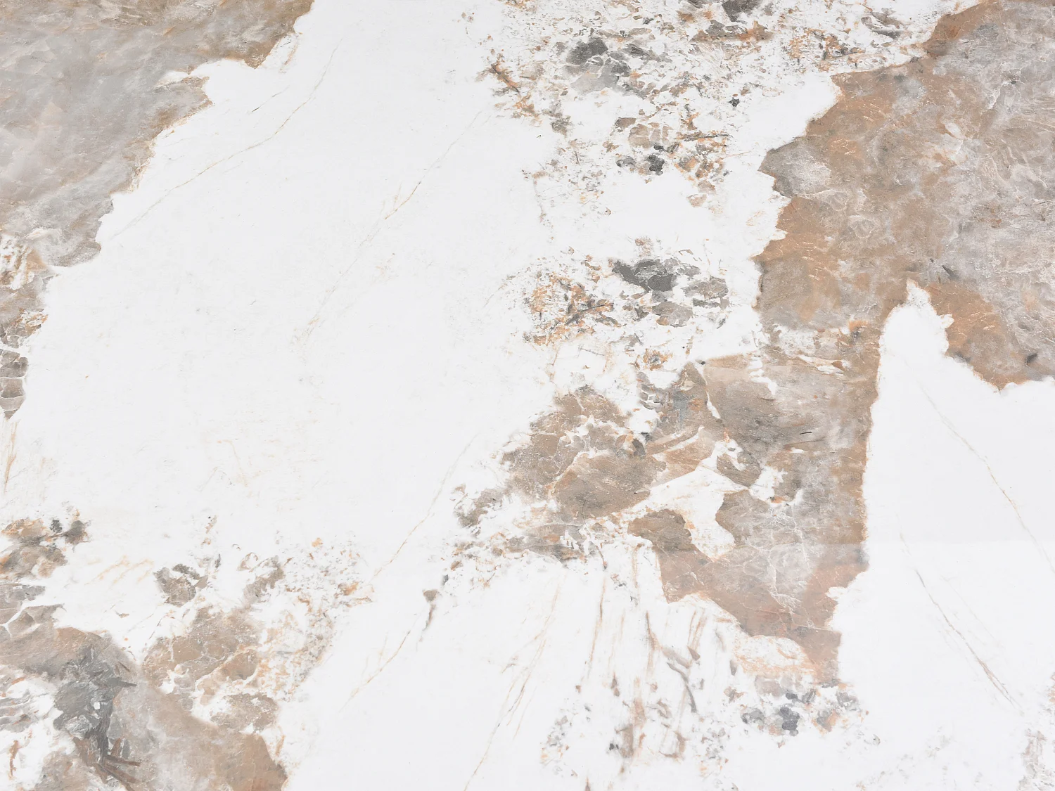 Tavolo pranzo 6 persone Ceramica Vetro temp. Metallo Dorato Eff. marmo Bianco Grigio - PORELIMA Maison Céphy