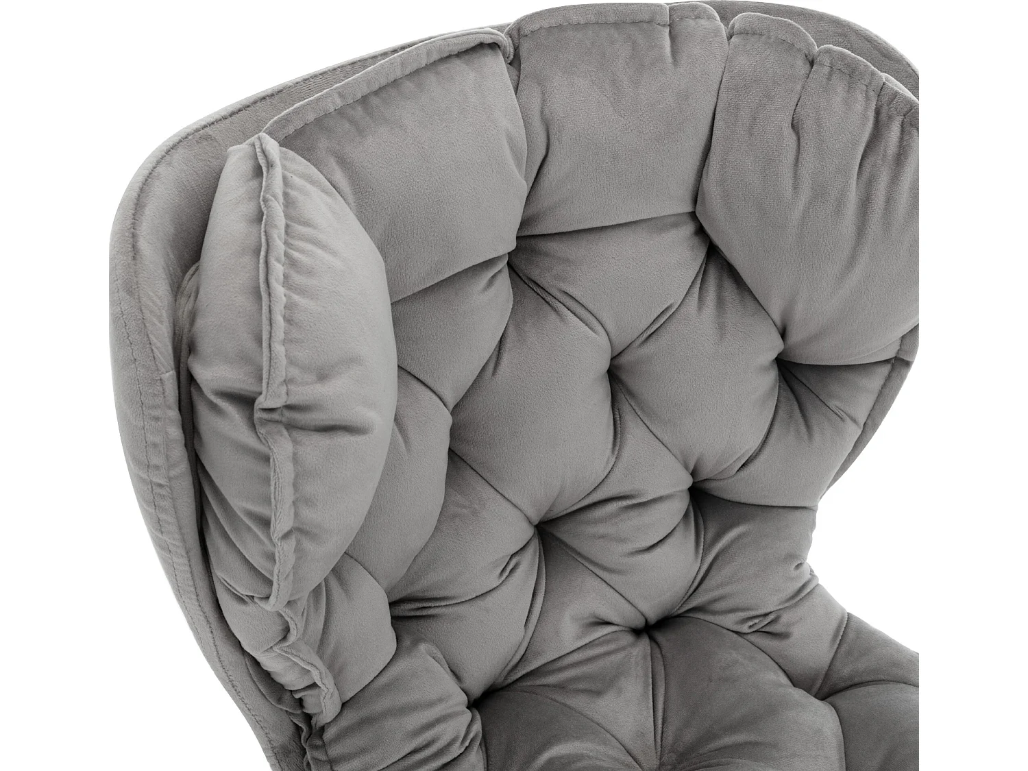 Lot de 6 tabourets de bar - Hauteur Ajustable - Velours - Gris