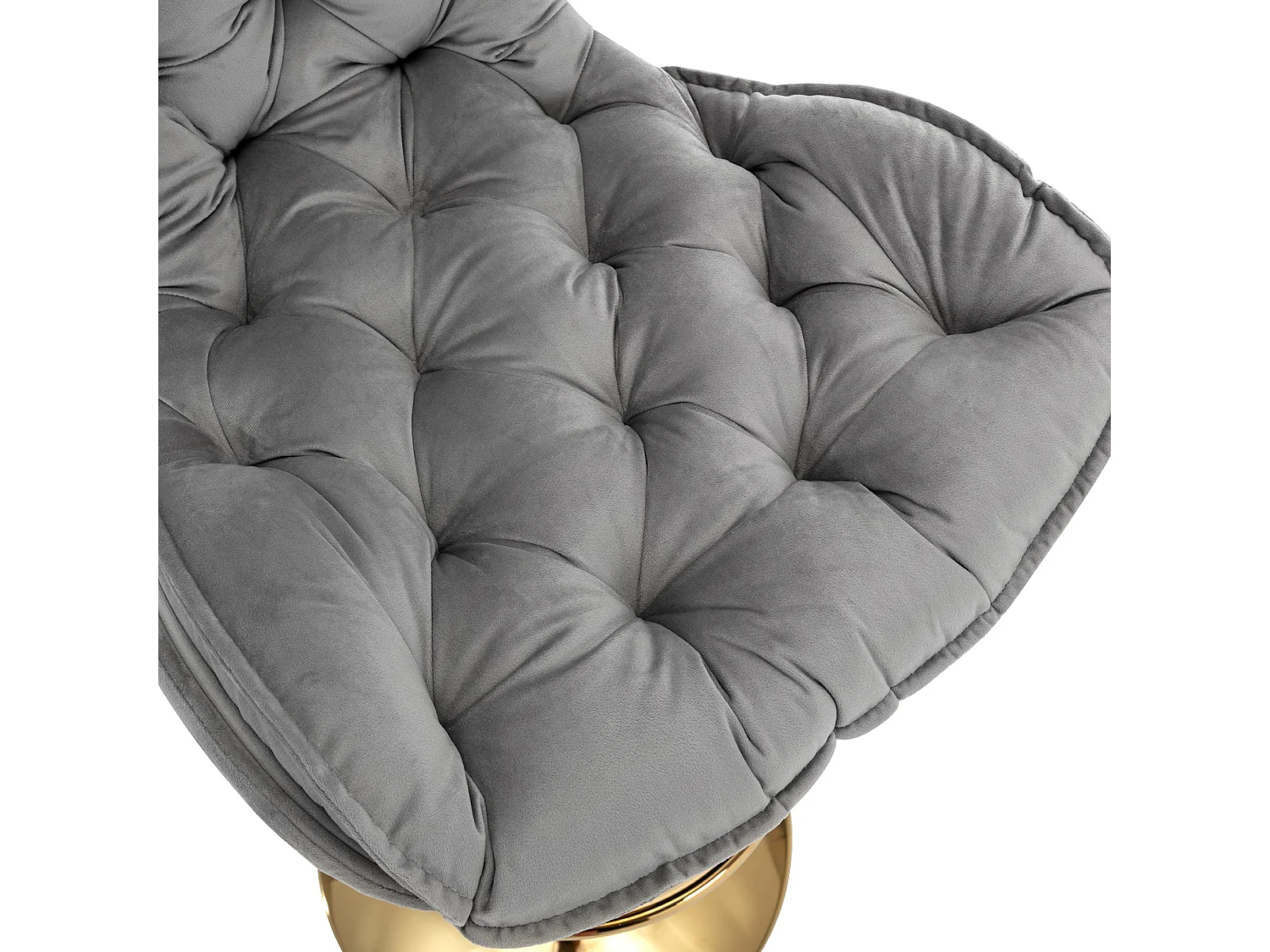 Lot de 6 tabourets de bar - Hauteur Ajustable - Velours - Gris