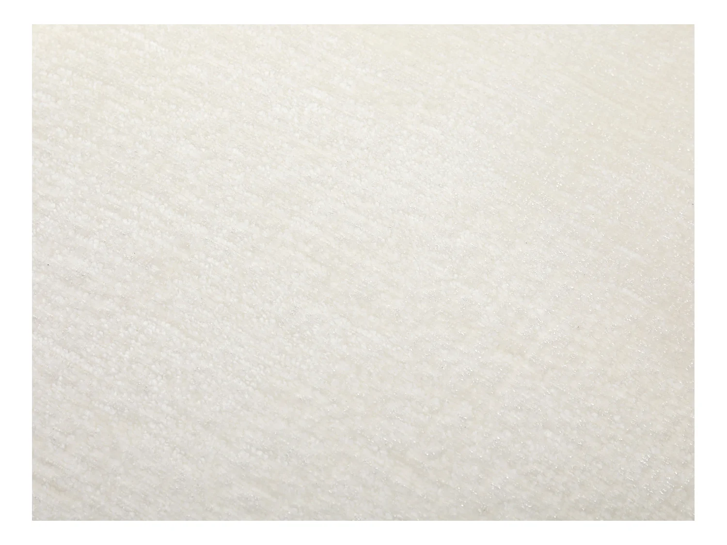 Sæt med 2 drejelige stole i tekstilbetrædning og sort metal - Råhvid - MILEANE