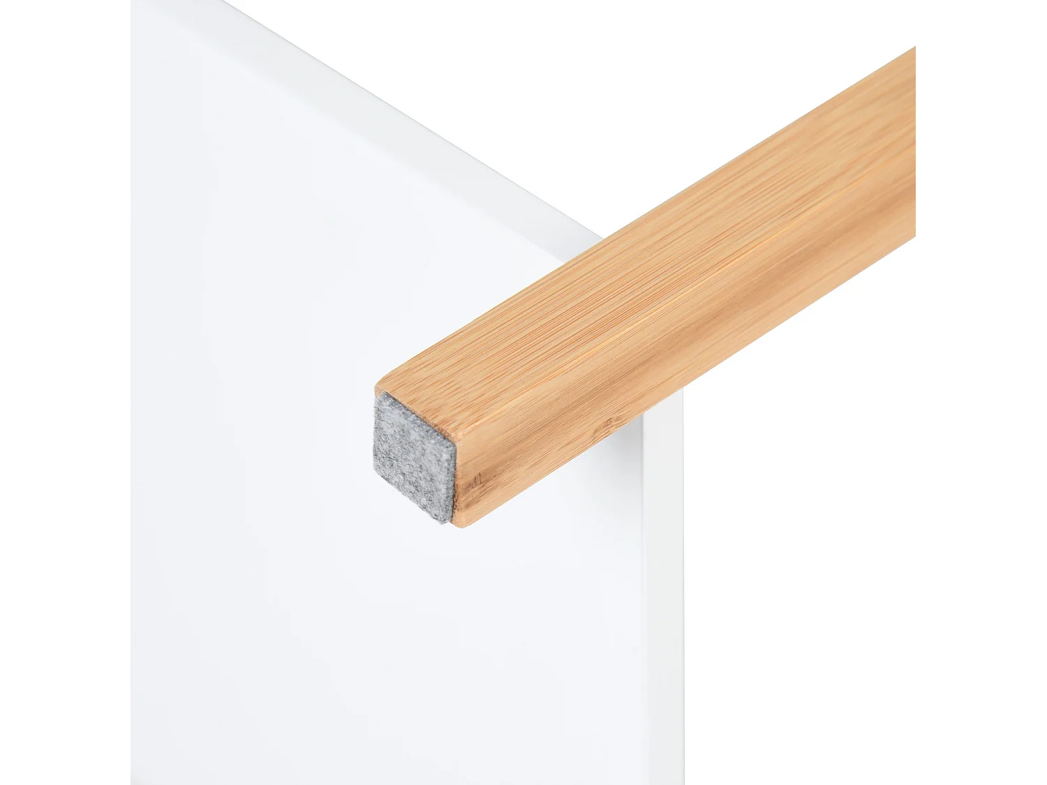 Table à point 2 niveaux bout de canapé bois blanc étagère DEWAR