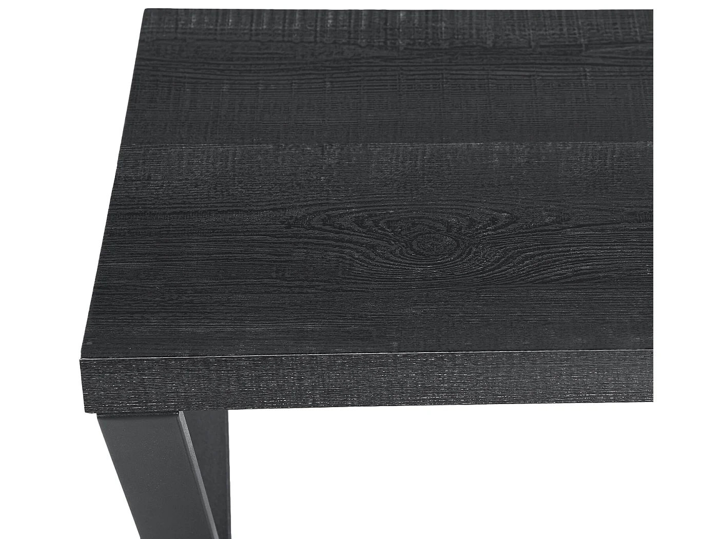 Table à point rectangulaire effet bois noir bout de canapé CARVALHO SIDE TABLE A