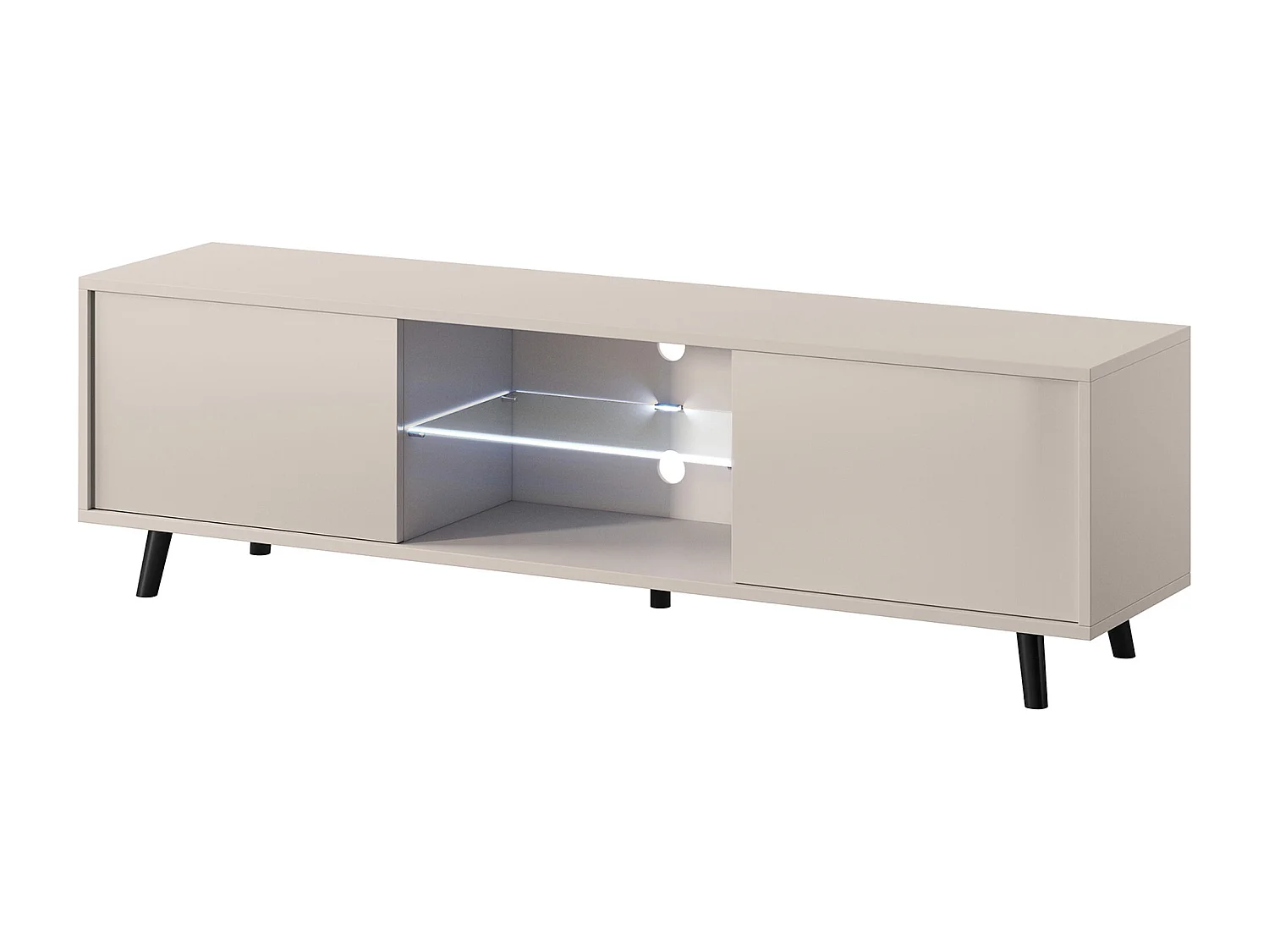 TV-Schrank - 140 cm - Taupe (Grau-Beige) - LEFYR