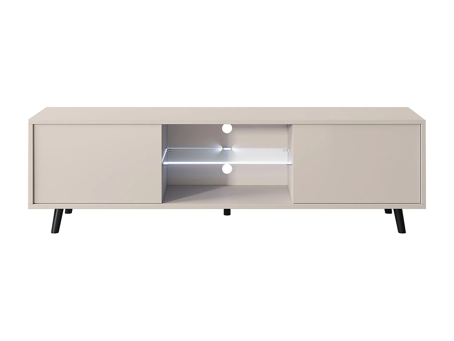 TV-Schrank - 140 cm - Taupe (Grau-Beige) - LEFYR