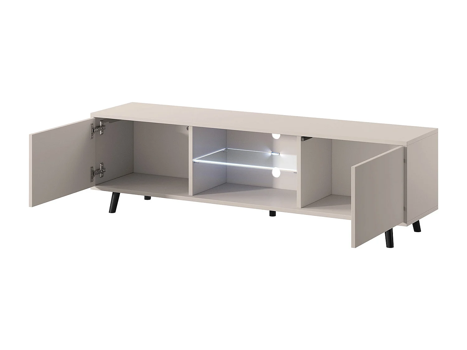 TV-Schrank - 140 cm - Taupe (Grau-Beige) - LEFYR